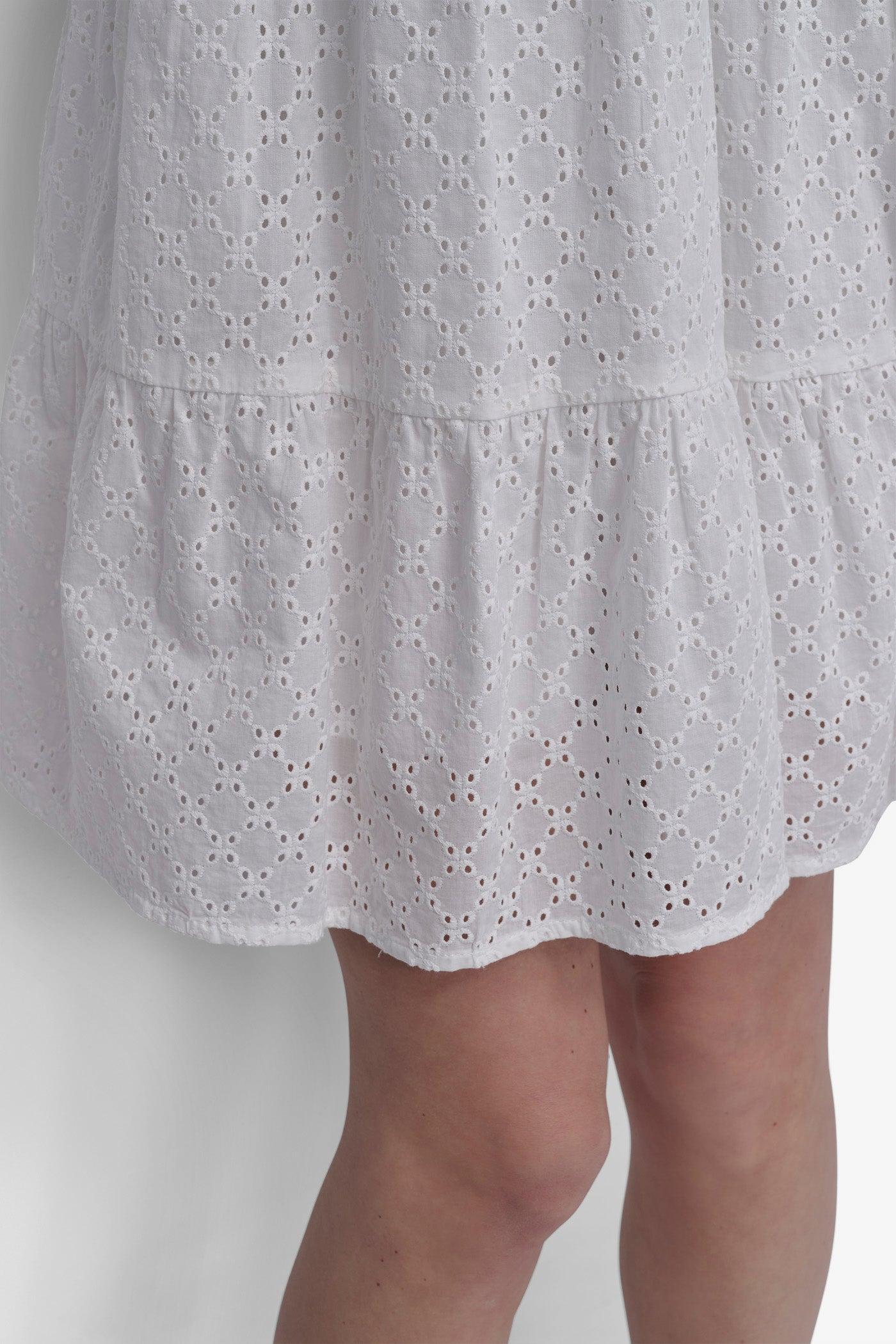 SLEEVELESS EYELET TIERED DRESS Product Image