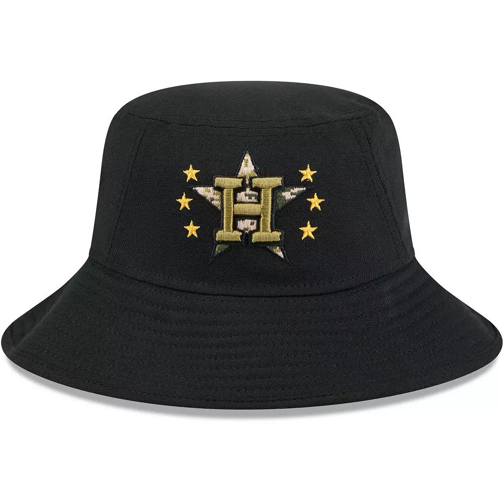Men's New Era Black Houston Astros 2024 Armed Forces Day Bucket Hat Product Image