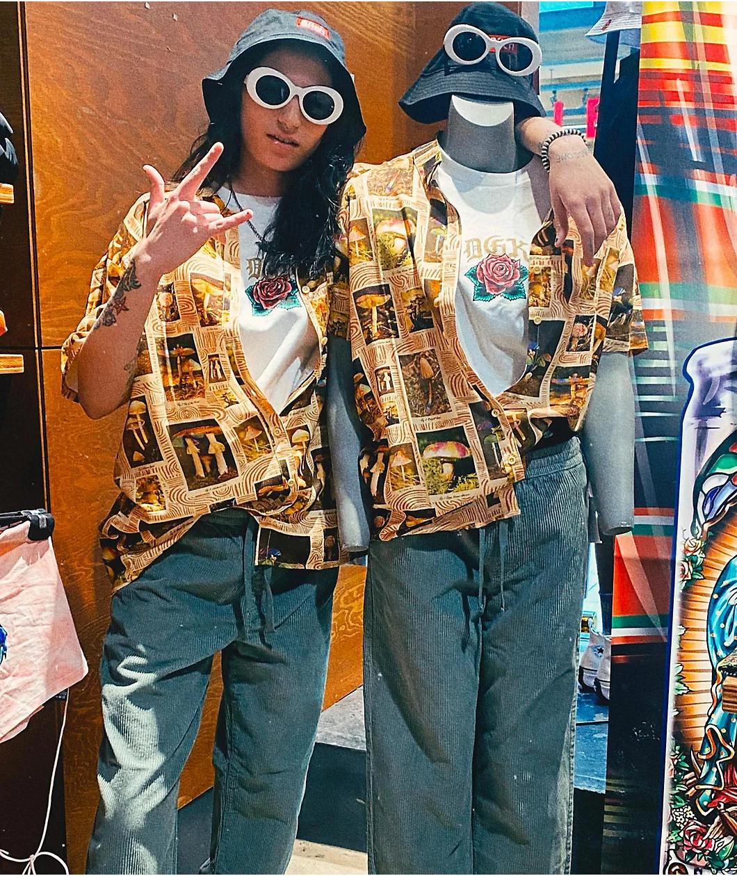 Empyre Jessie Sage Corduroy Elastic Waist Skate Pants Product Image