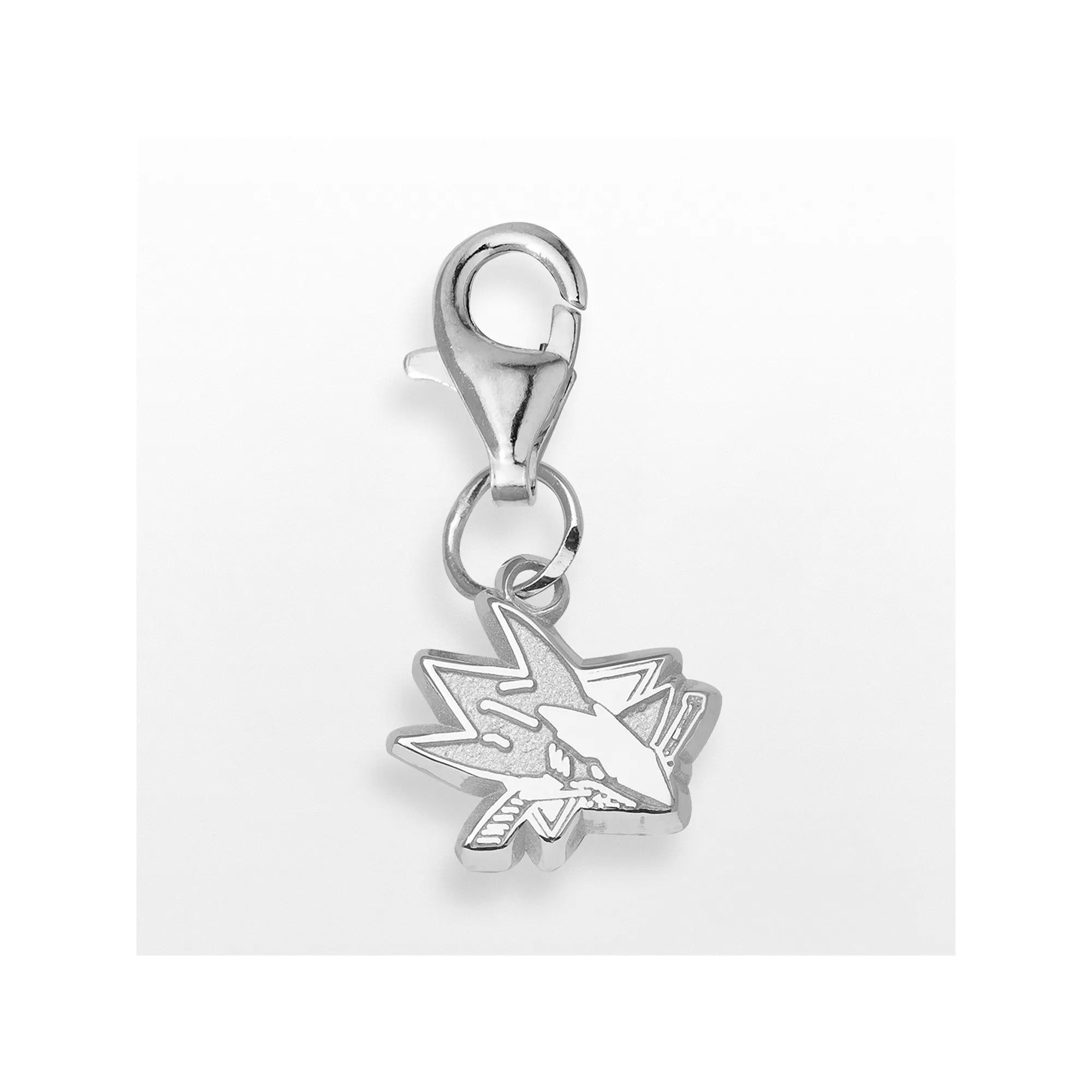 LogoArt San Jose Sharks Sterling Silver Logo Charm, Women's Product Image