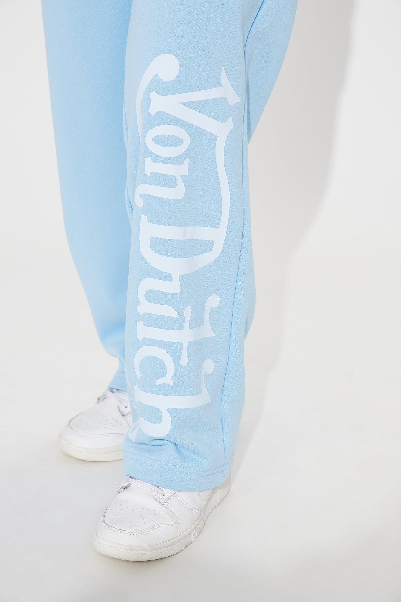 Von Dutch Distressed Wide Leg Pant - Blue Product Image