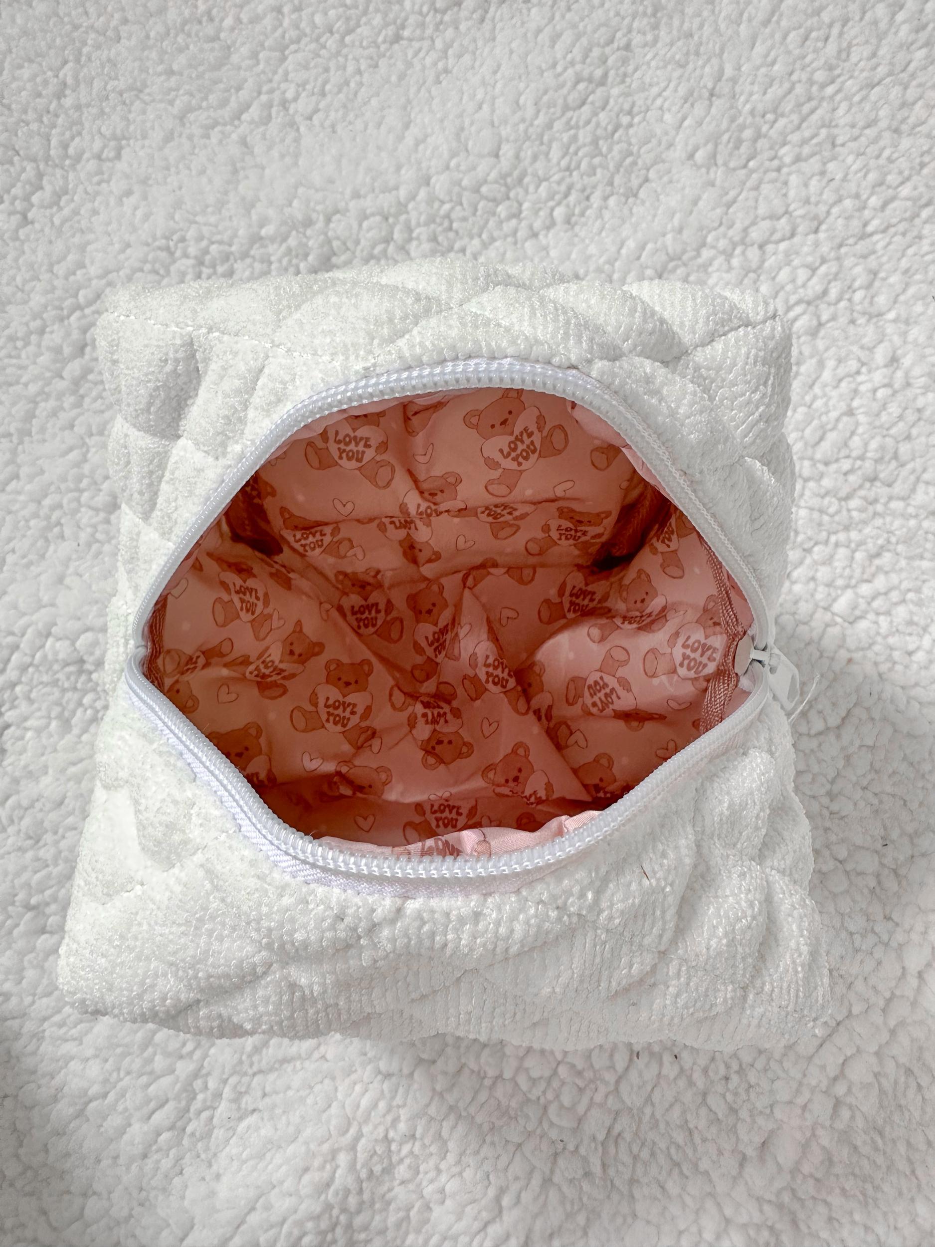 Small Teddy Bear Quilted Handmade Travel Bag Product Image