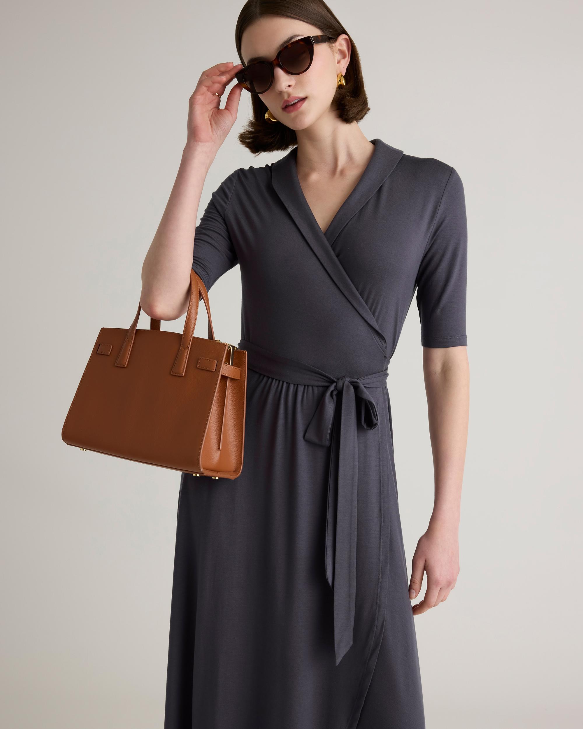 Quince | Women's Tencel Jersey Midi Wrap Dress Product Image