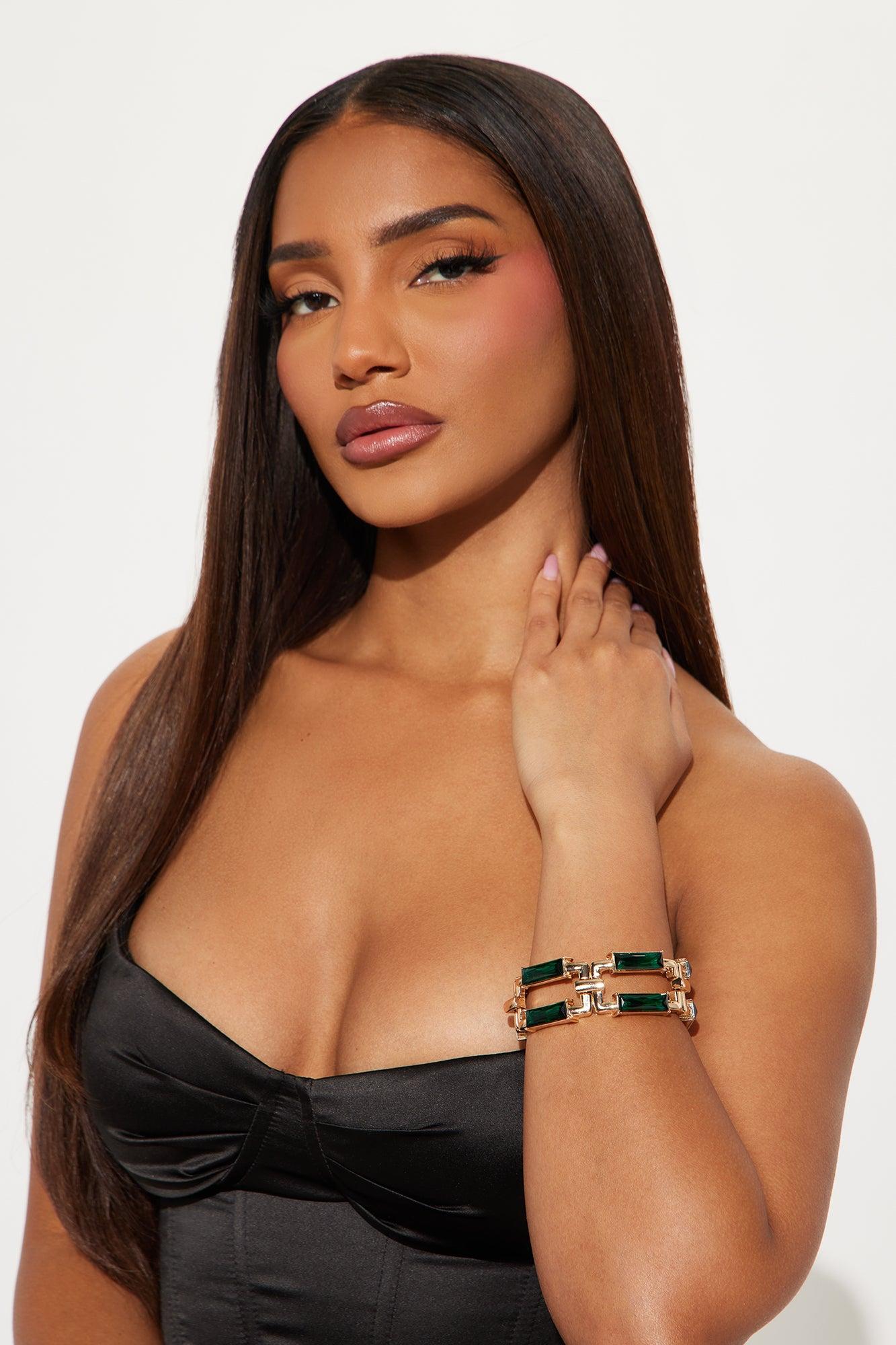 Nellie Bracelet - Gold/Green Product Image