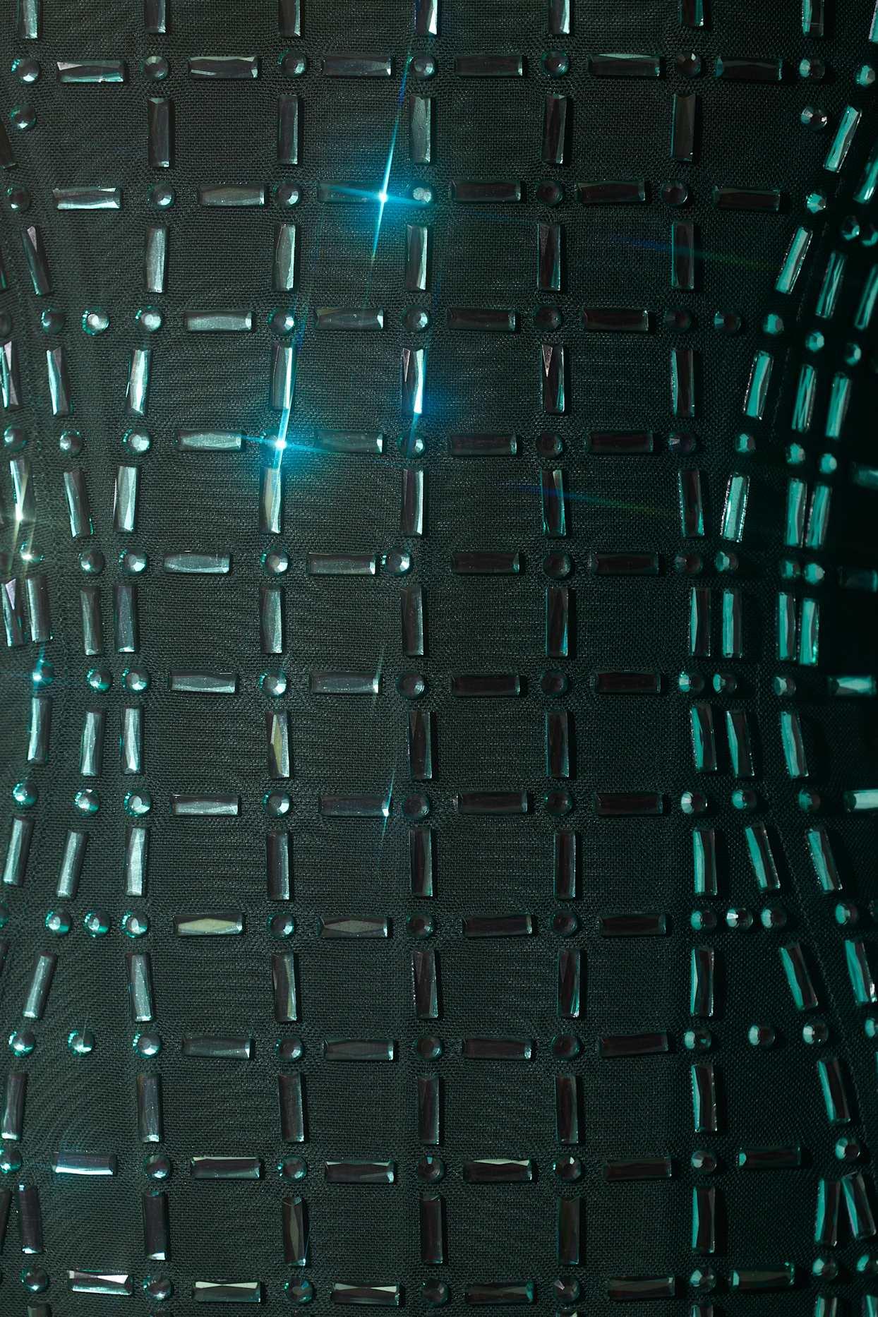 Embellished Strapless Gown in Emerald Green Product Image