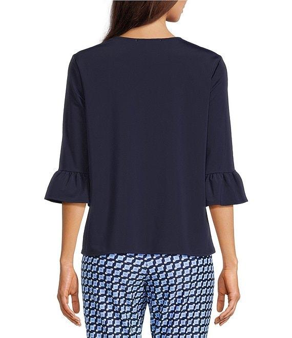 Jude Connally Trixie Jude Cloth Knit Stained Glass Print Wide-Leg Pull-On Pants Product Image