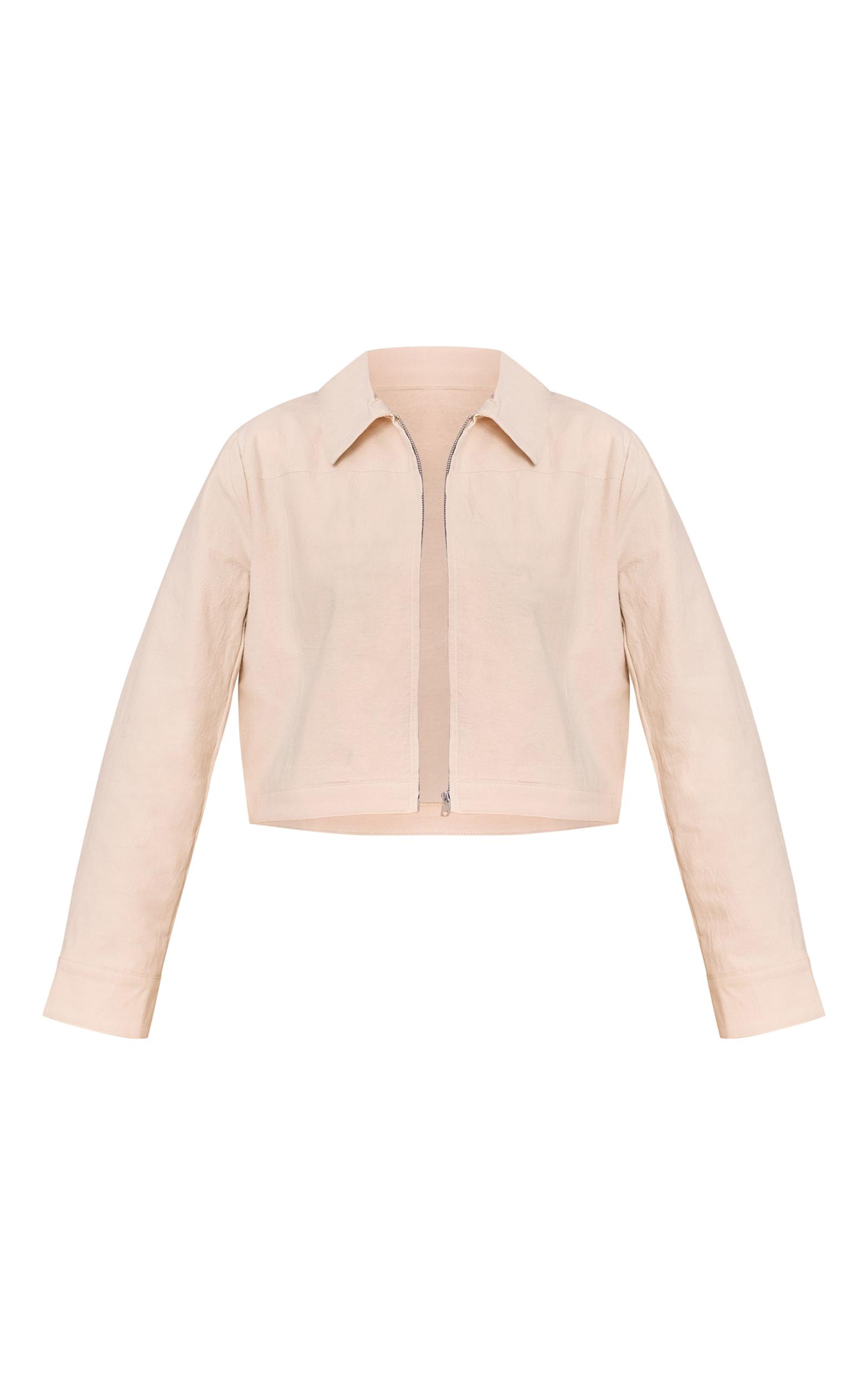 Cream Cotton Boxy Jacket Product Image