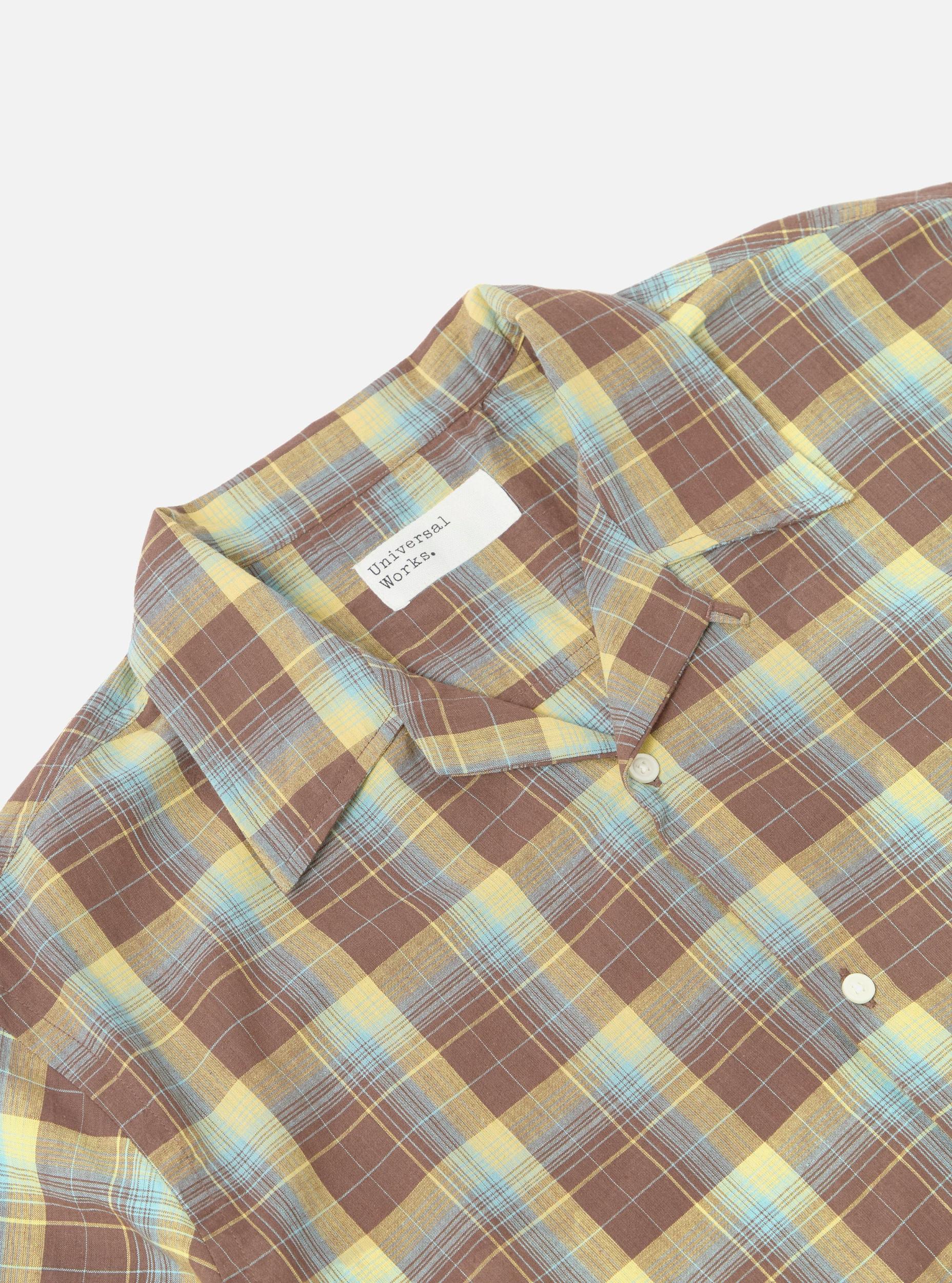 Yellow/Brown Check Short Pyjama Set Product Image