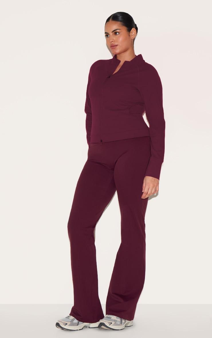 Burgundy Sculpt Straight Leg Yoga Pants Product Image