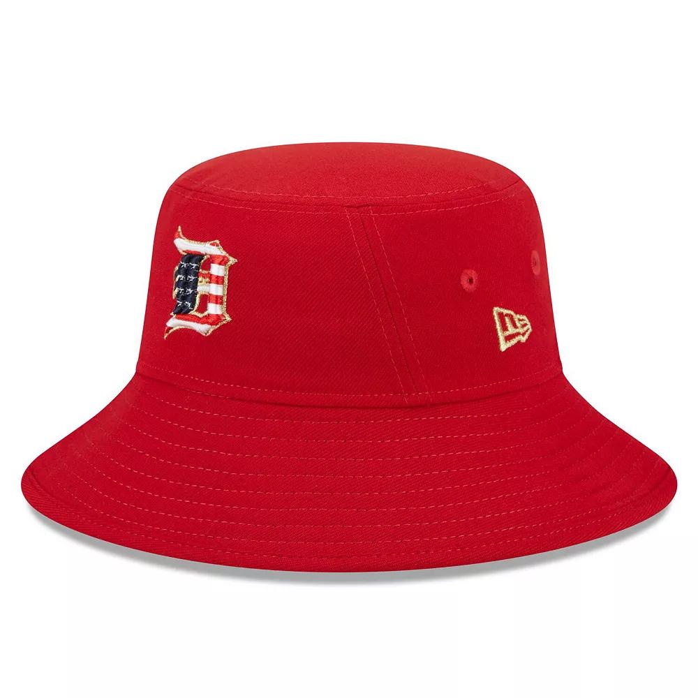 Men's New Era Red Detroit Tigers 2023 Fourth of July Bucket Hat Product Image