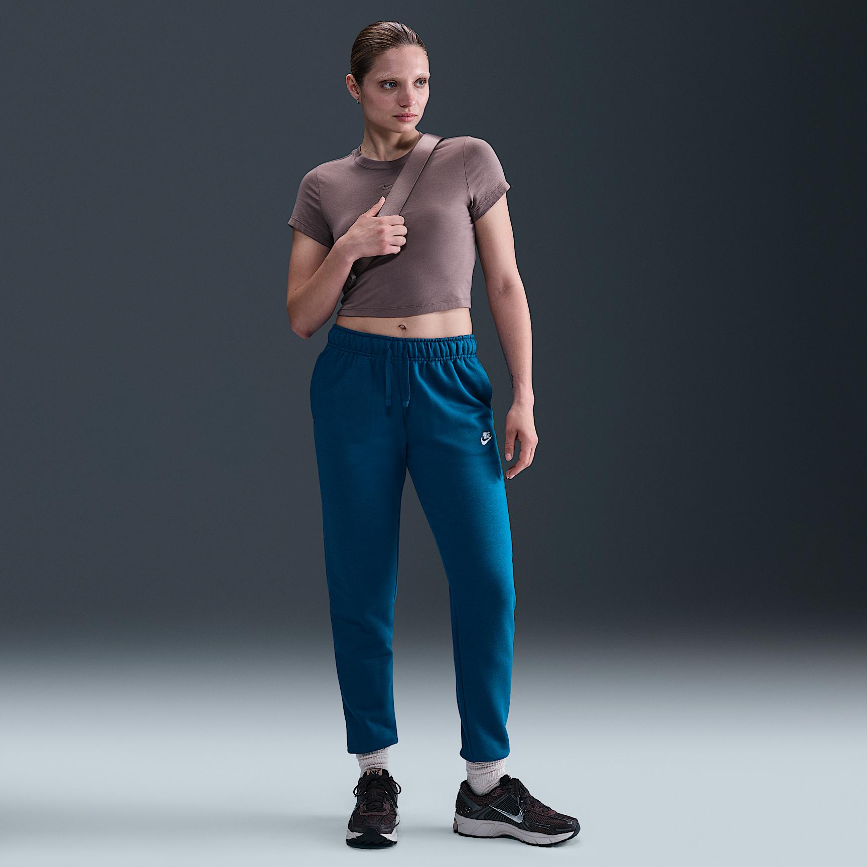 Womens Nike Sportswear Club Fleece Mid-Rise Jogger Pants | DQ5191-301 Product Image