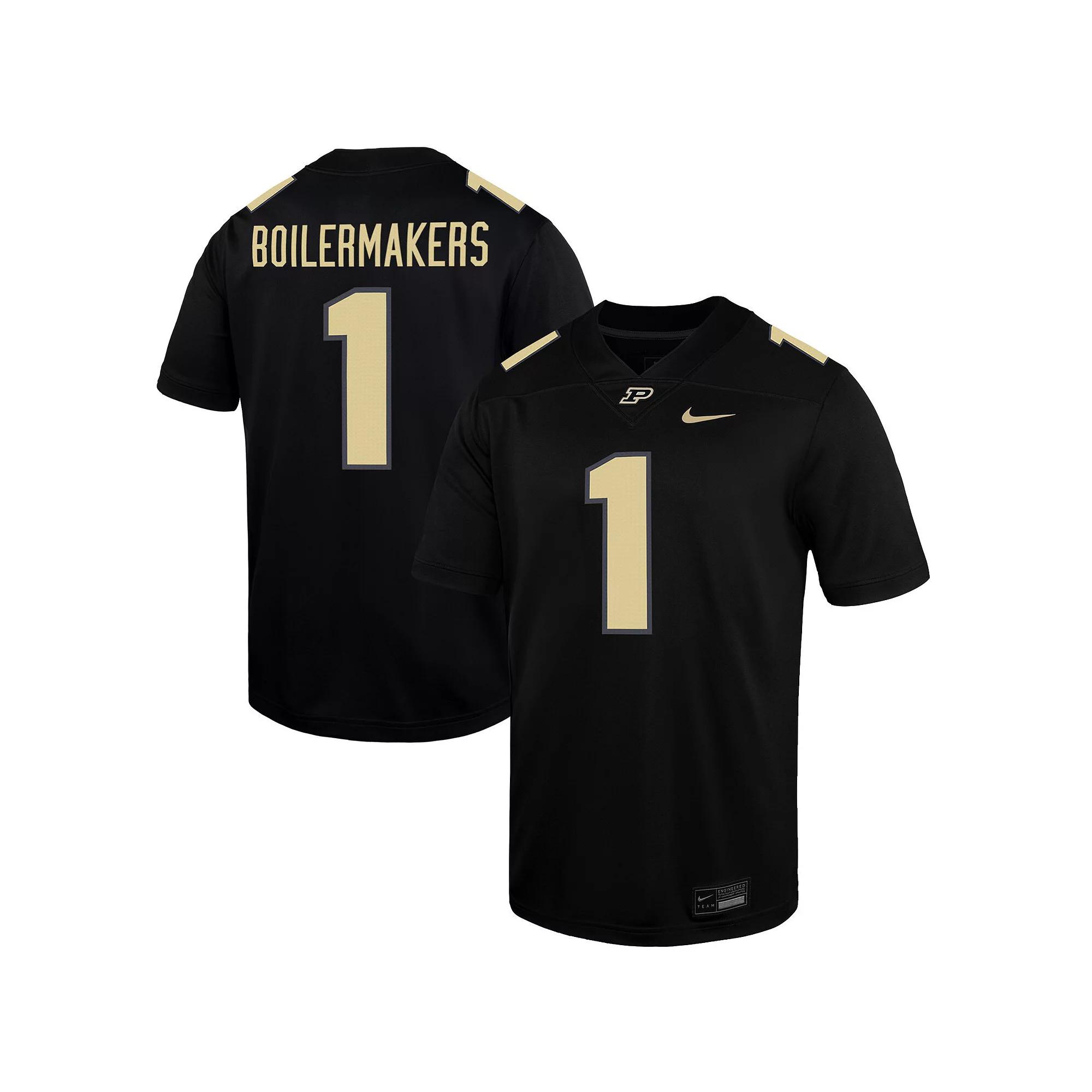 Men's Nike #1 Black Purdue Boilermakers Alternate Game Jersey,  Product Image