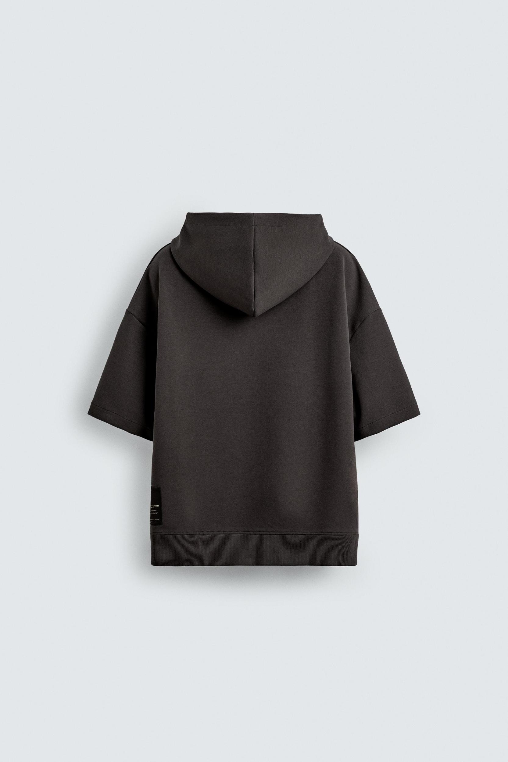 INTERLOCK HOODED SWEATSHIRT WITH LABEL Product Image