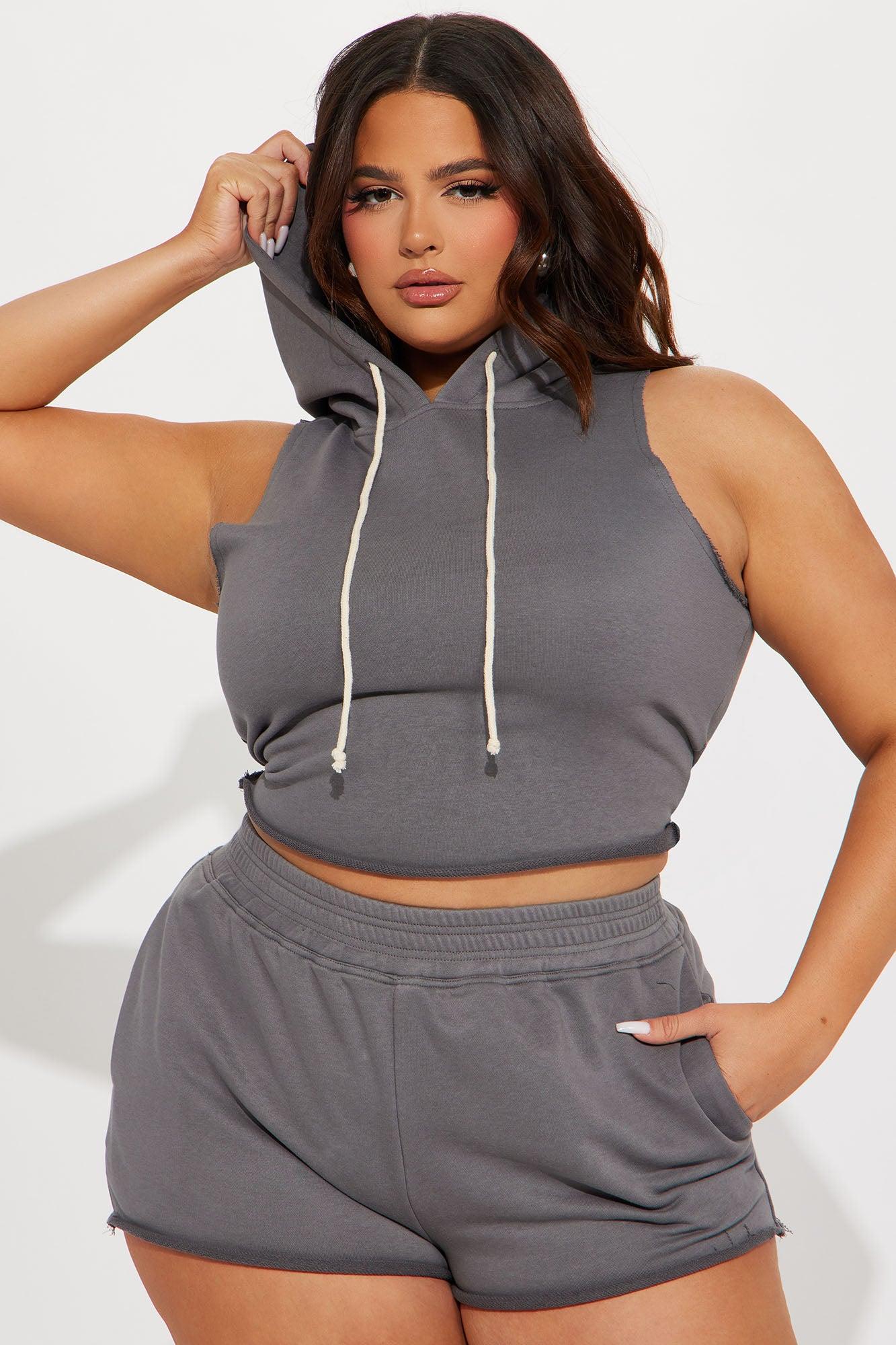 Playing Games French Terry Lounge Top - Charcoal Product Image