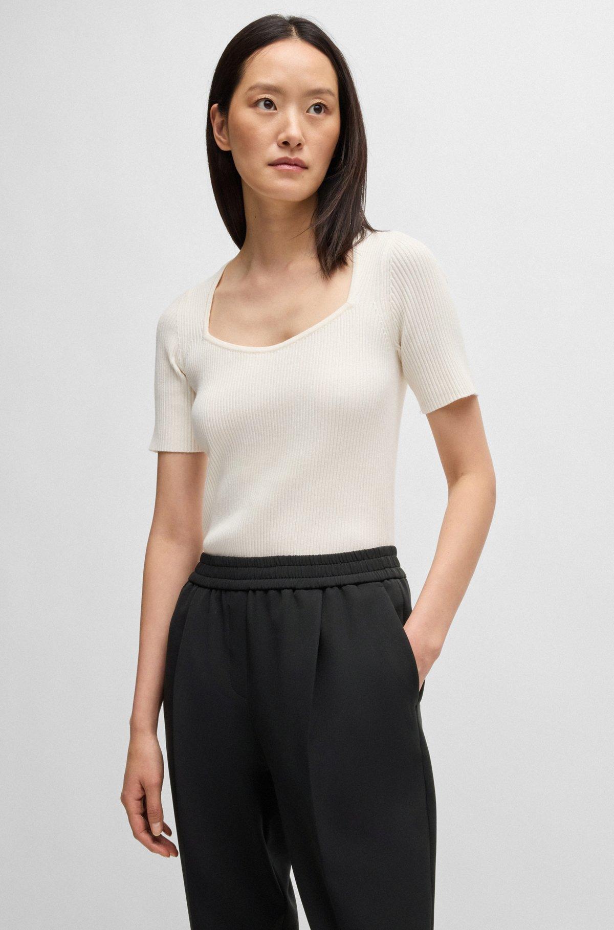 BOSS - Formal trousers in stretch fabric - Black Product Image