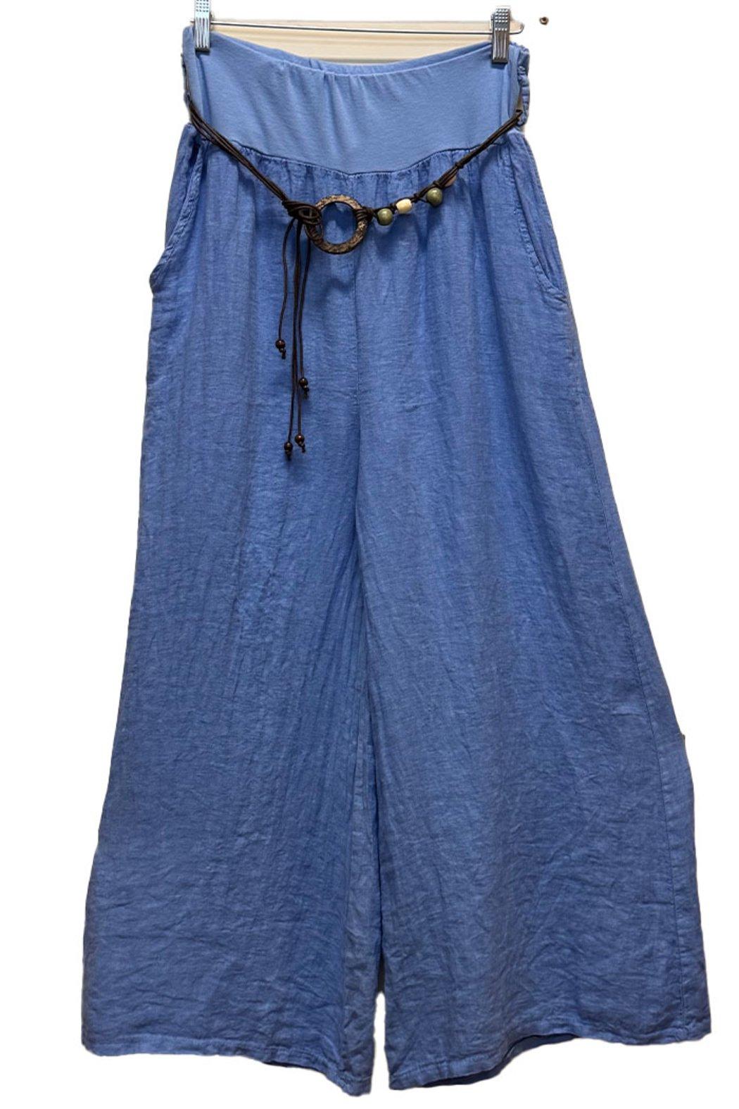 Italian Linen Pants Rope Detail Product Image