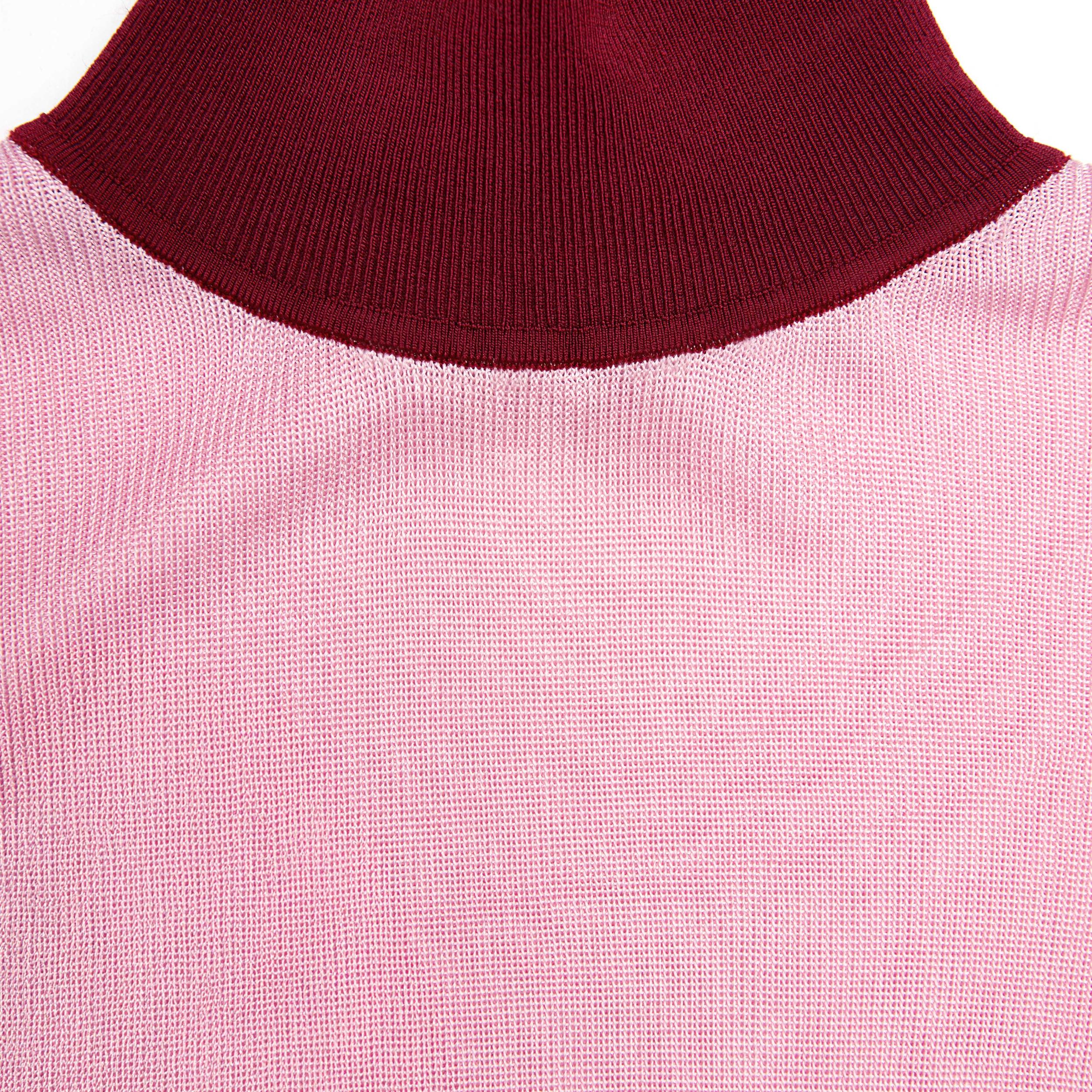 Pink Viscose Knit Short Sleeve Top Product Image