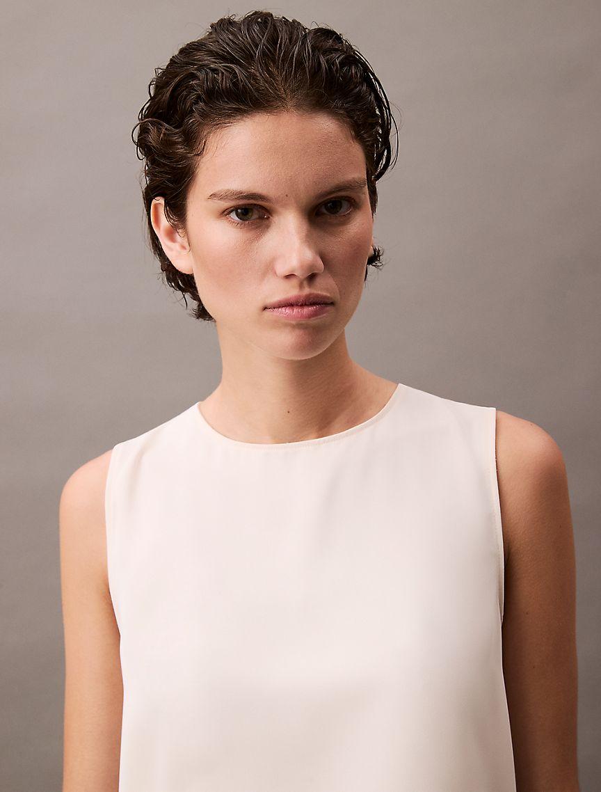 Solid Crewneck Shell Tank Product Image