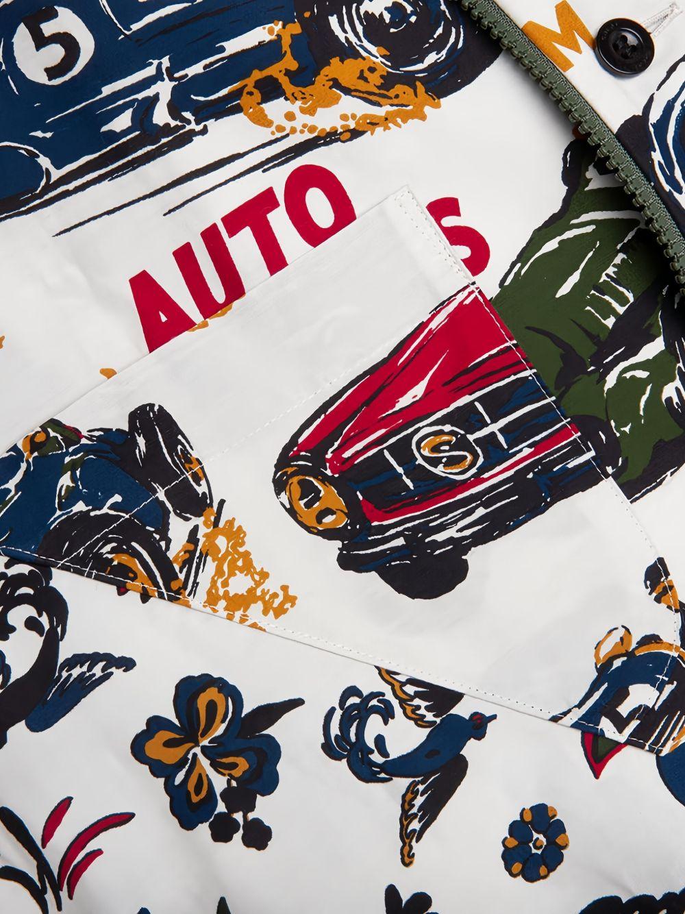 race-car tropical-print shirt Product Image