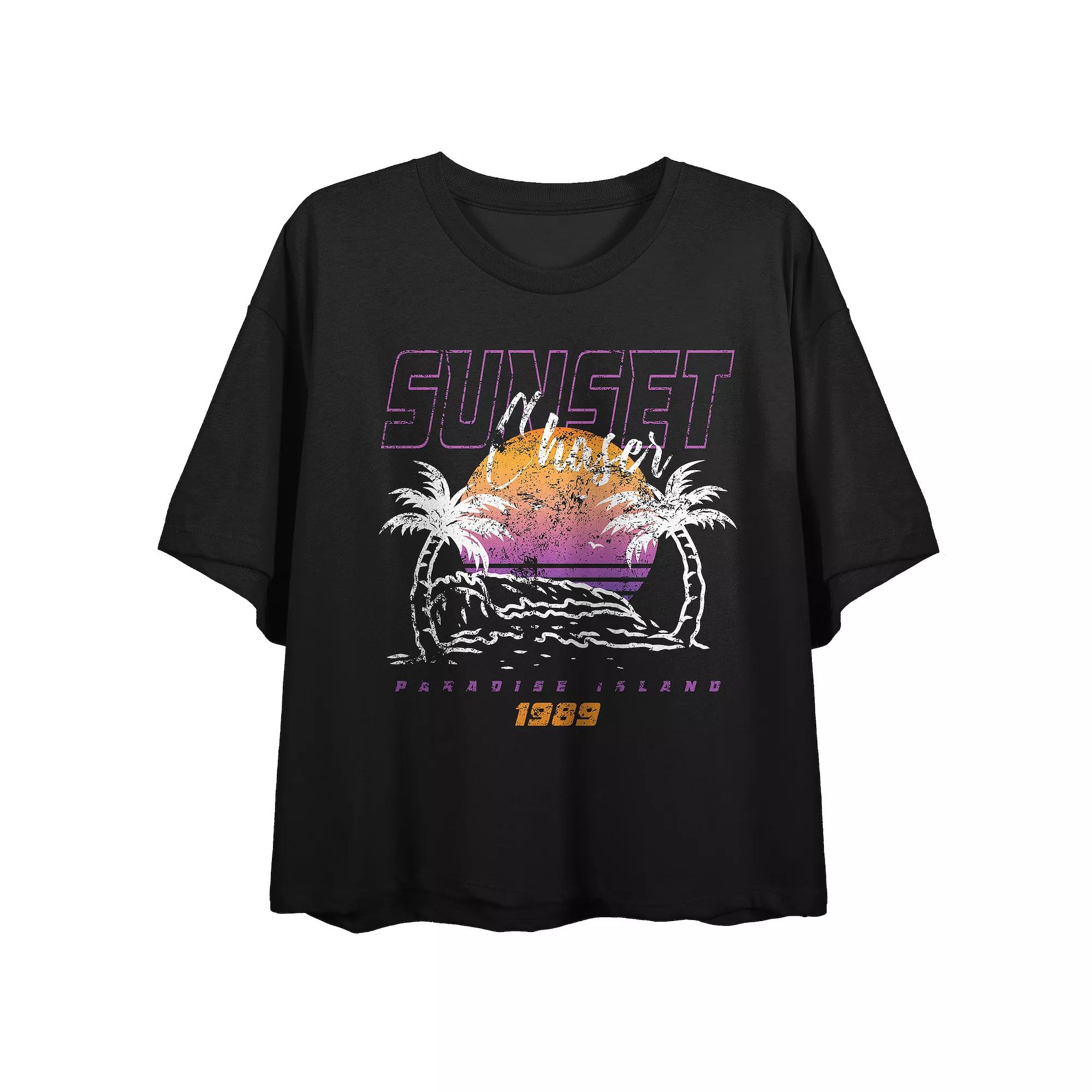 Juniors' Island Sunset Graphic Tee, Women's,  Product Image