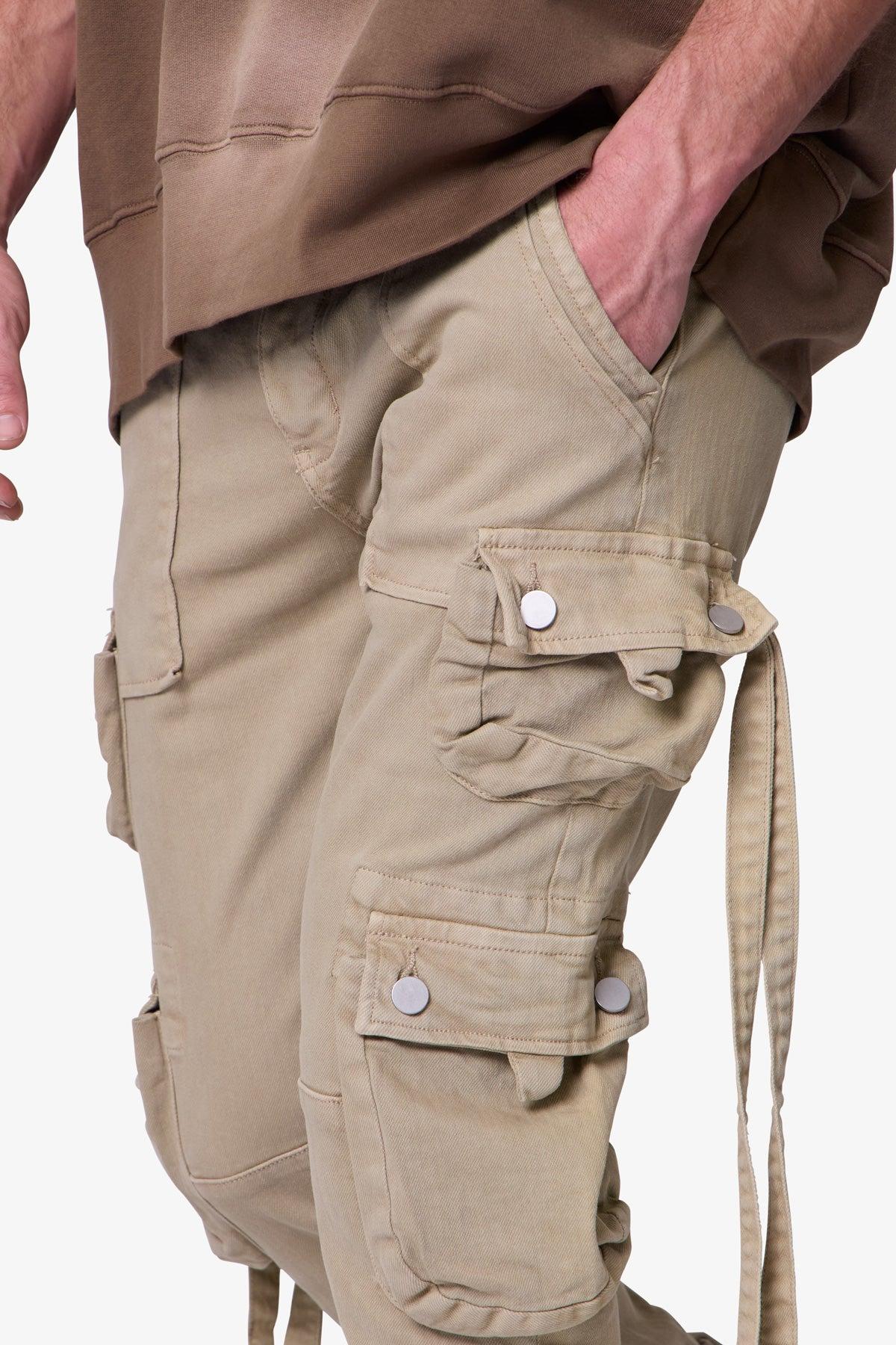 D152 Cargo Straight Denim - Brown Product Image