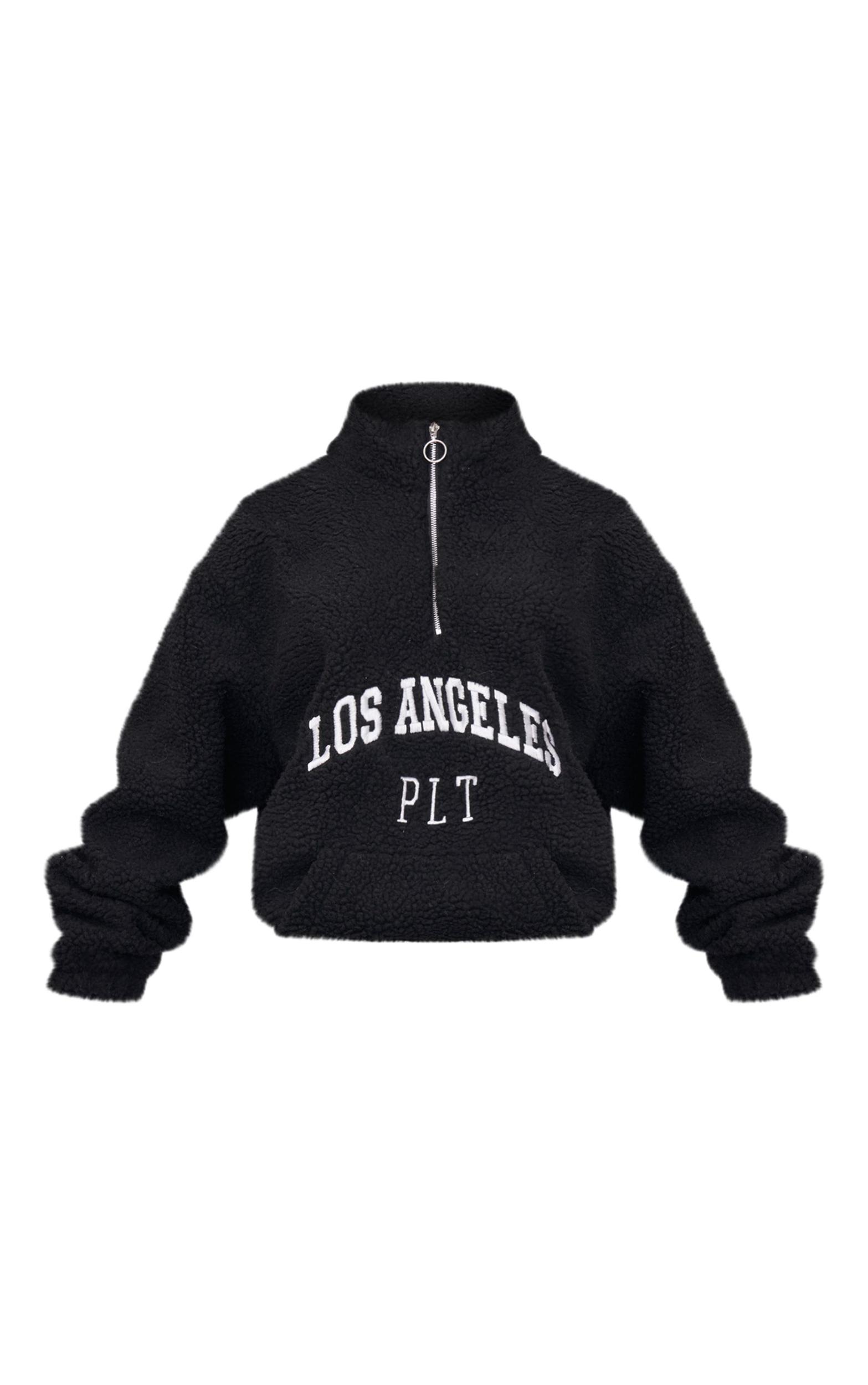 Black Quarter Zip Pocket Detail Fleece Product Image