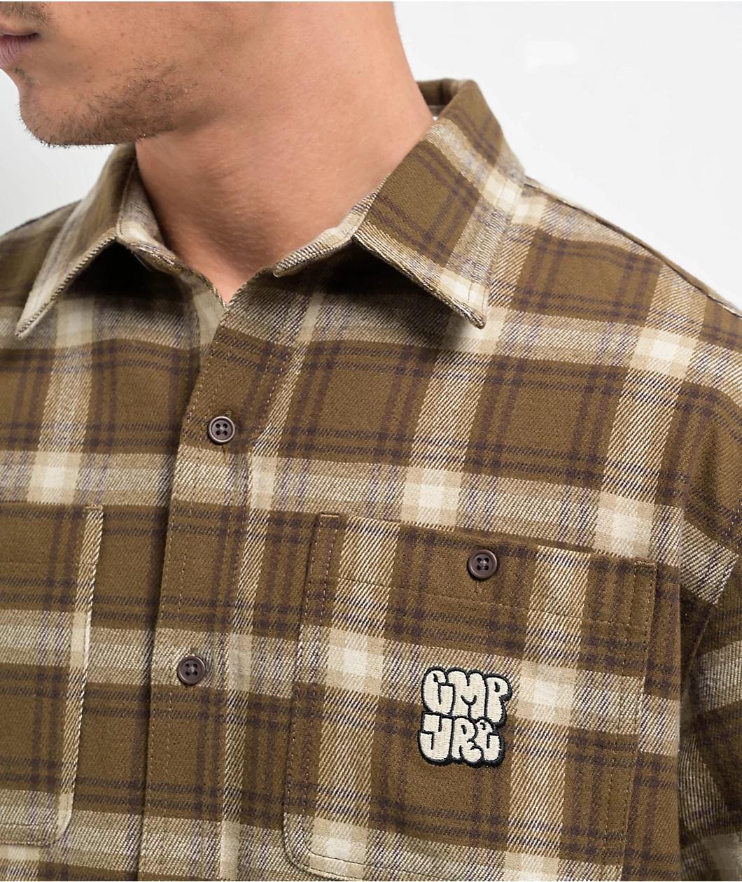 Empyre Browser Brown Plaid Flannel Shirt Product Image