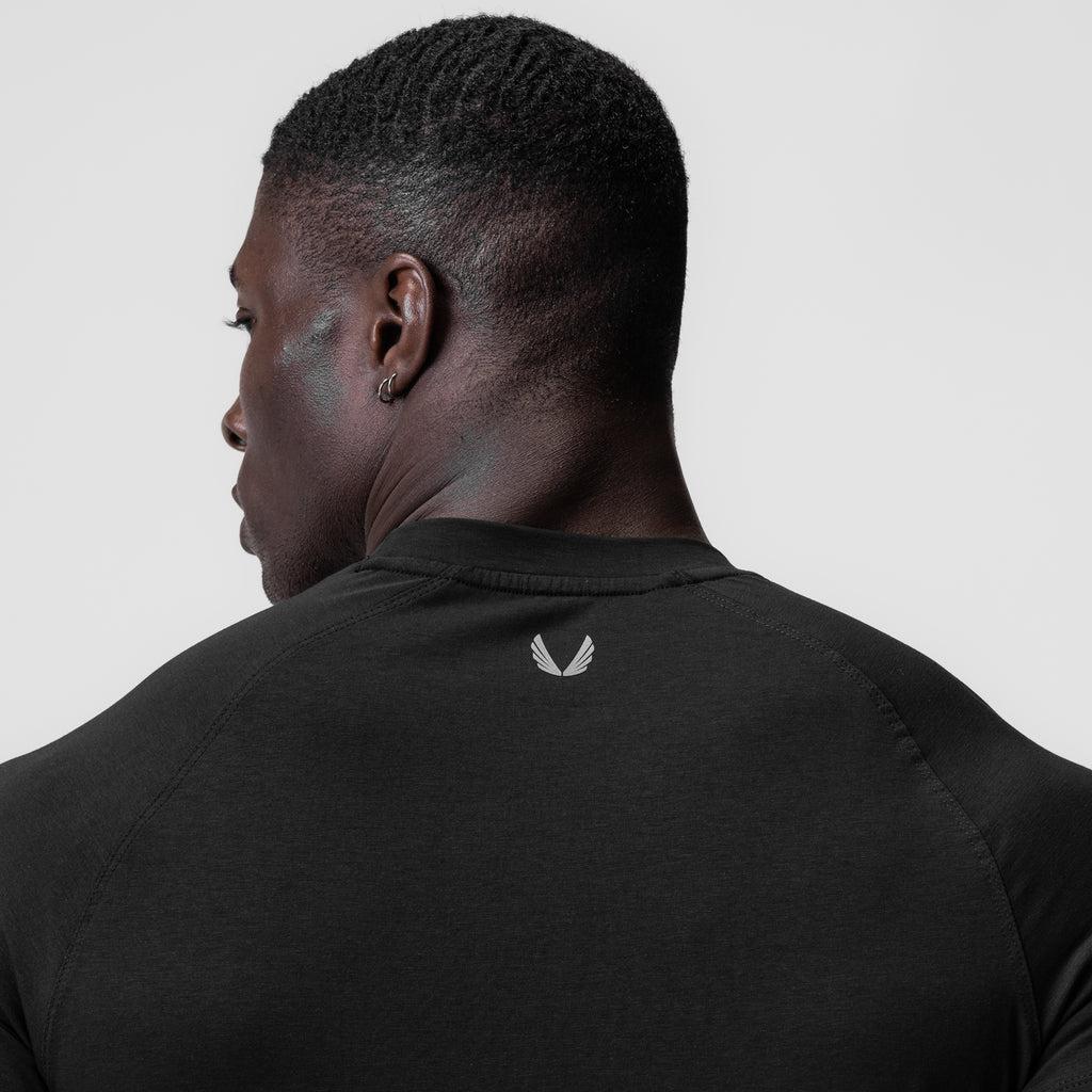 0919. Supima® Fitted Tee - Black Product Image