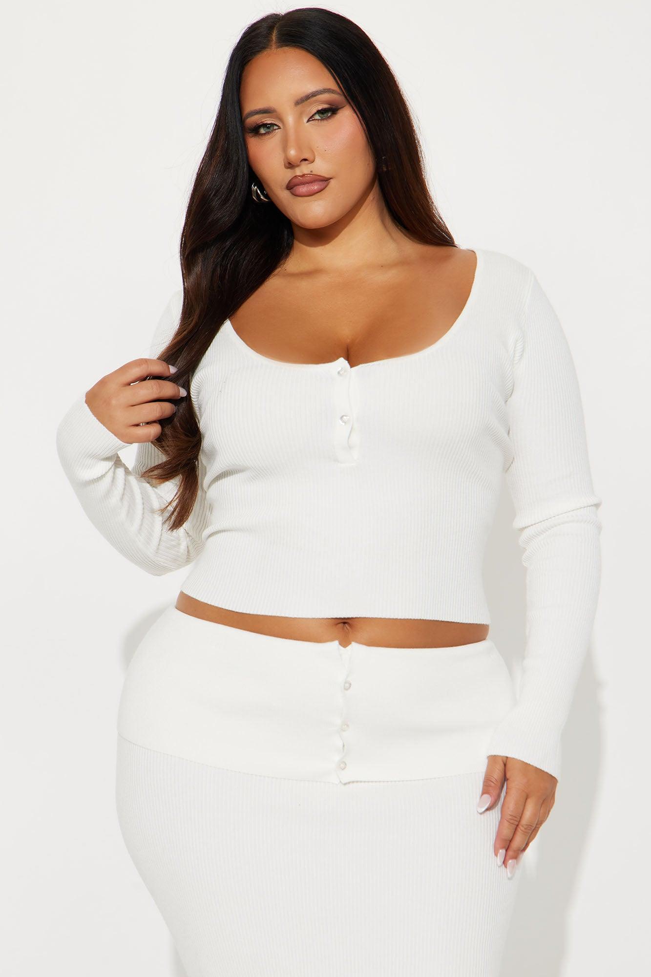 Marie Sweater Skirt Set - White Female Product Image