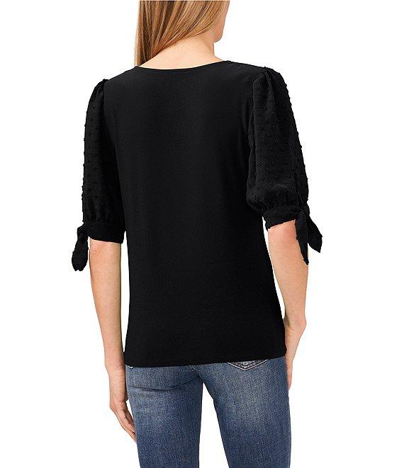 CeCe V-Neck Puff Sleeve Blouse Product Image