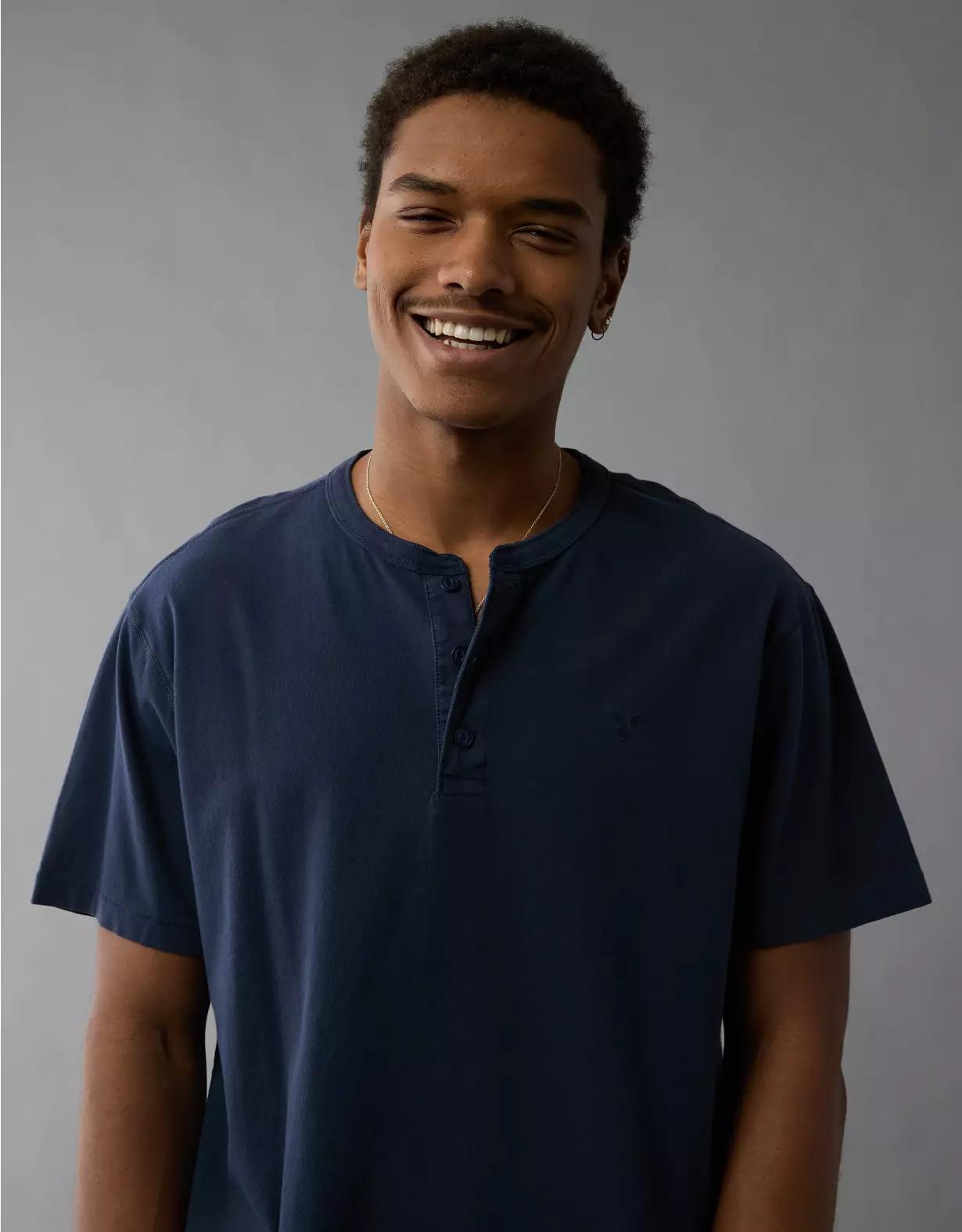 AE Lived-In Henley T-Shirt Product Image