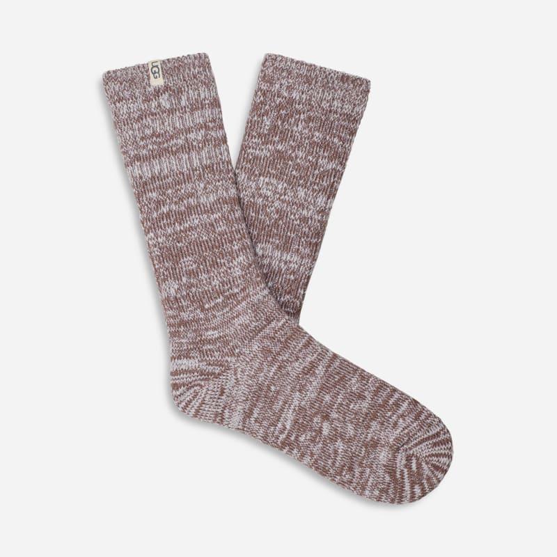UGG Womens UGG Rib Knit Slouchy Crew Socks - Womens Grey/Black Product Image