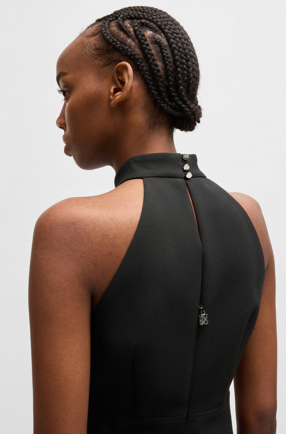 Mock-neck dress in stretch fabric Product Image