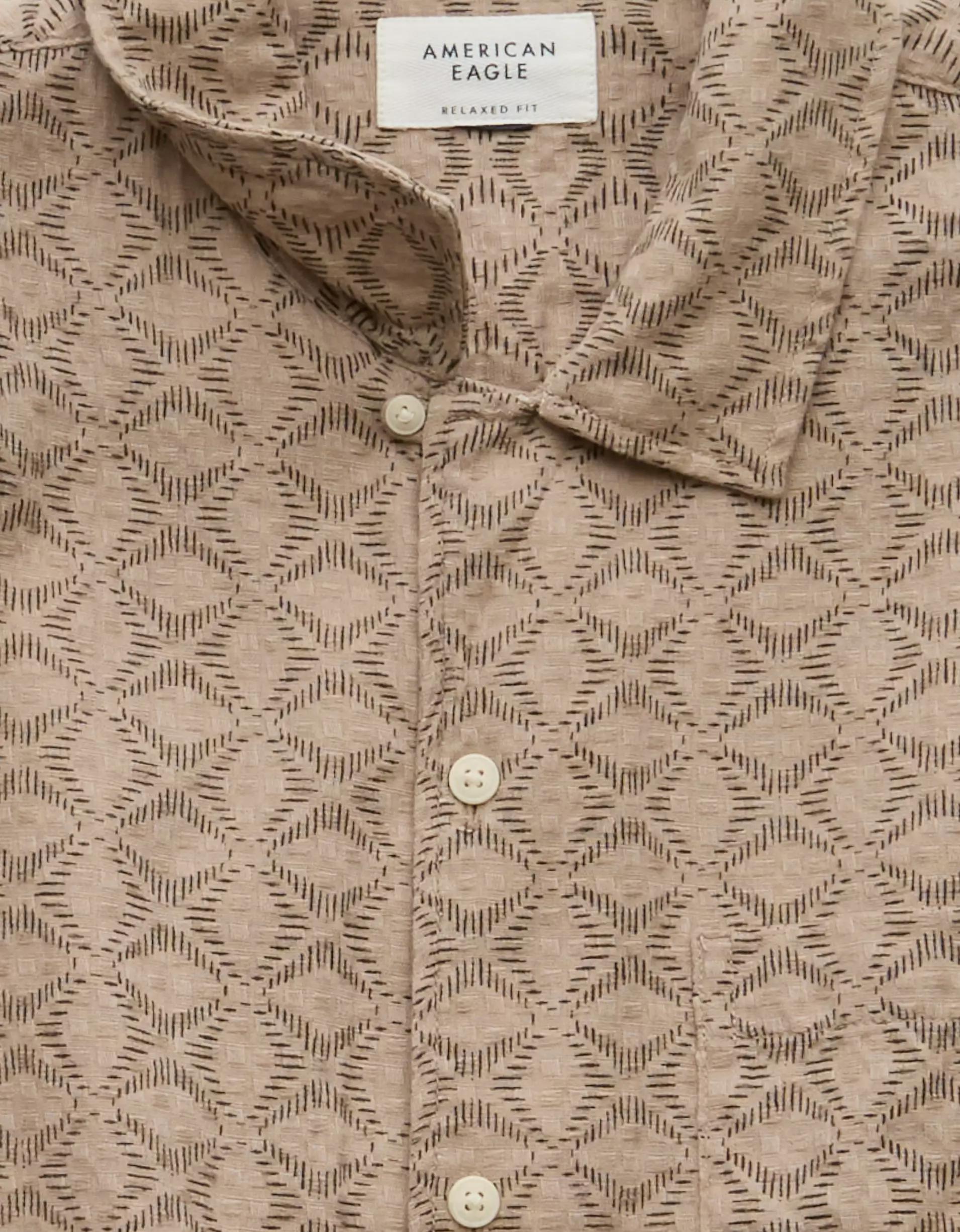 AE Poolside Printed Button-Up Shirt Product Image