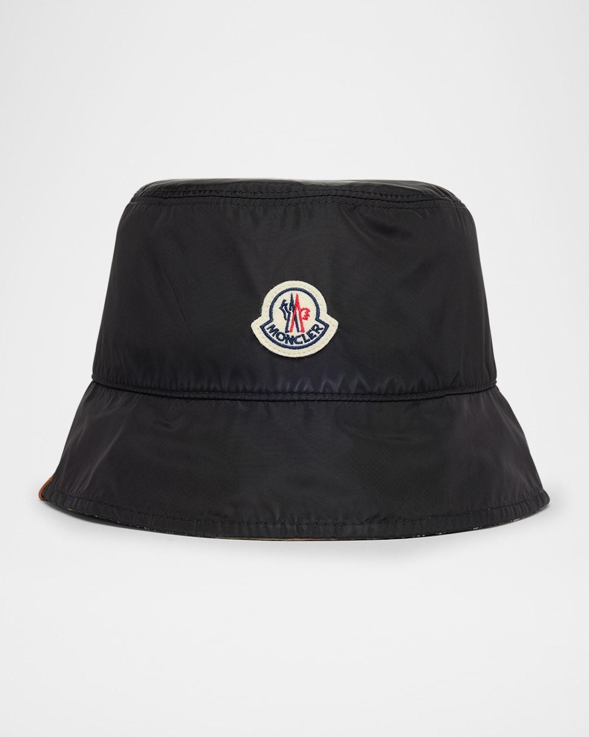 MONCLER Logo Patch Bucket Hat In Black Product Image