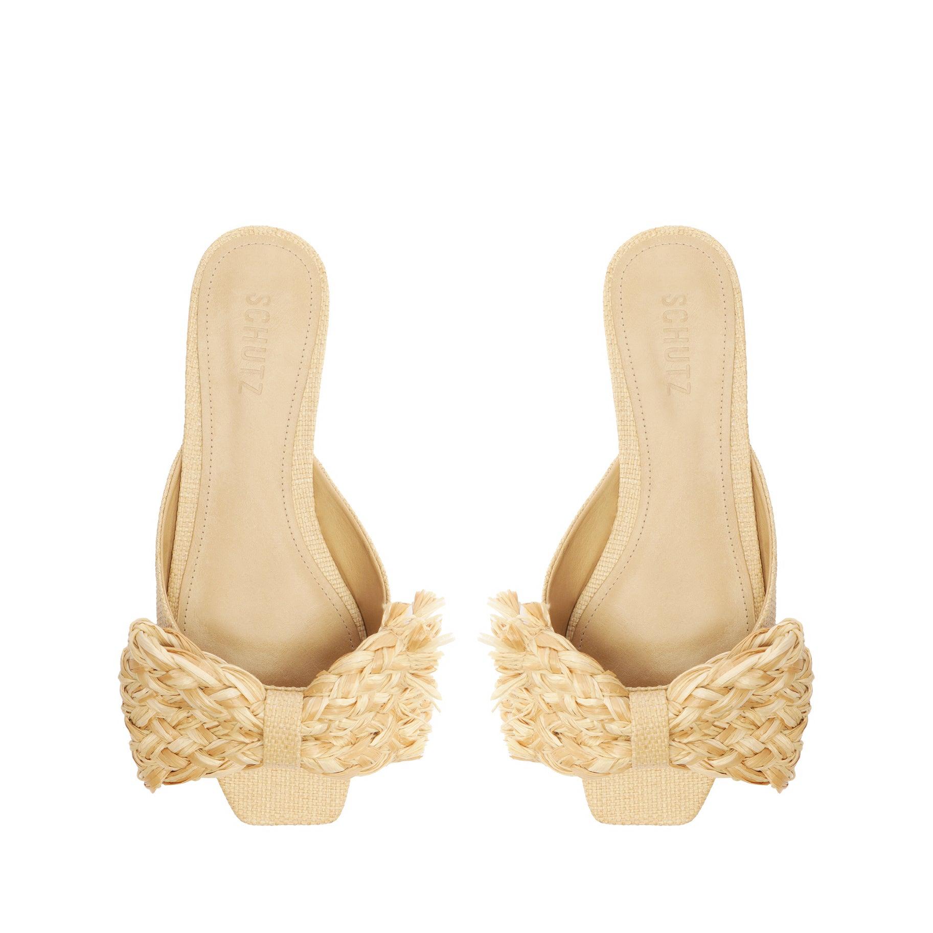 Lienne Straw Flat Sandal Female Product Image