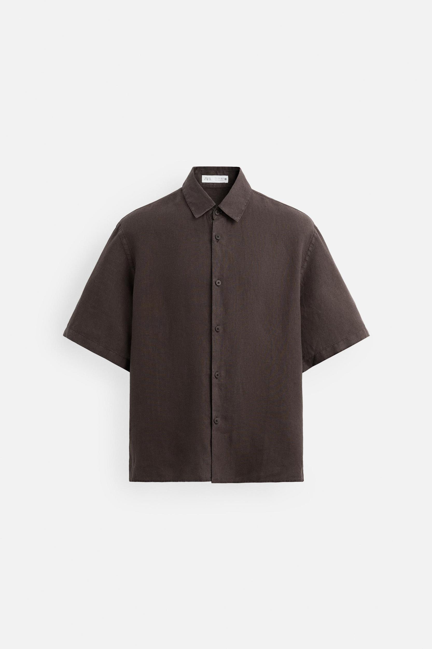 100% WASHED LINEN SHIRT Product Image