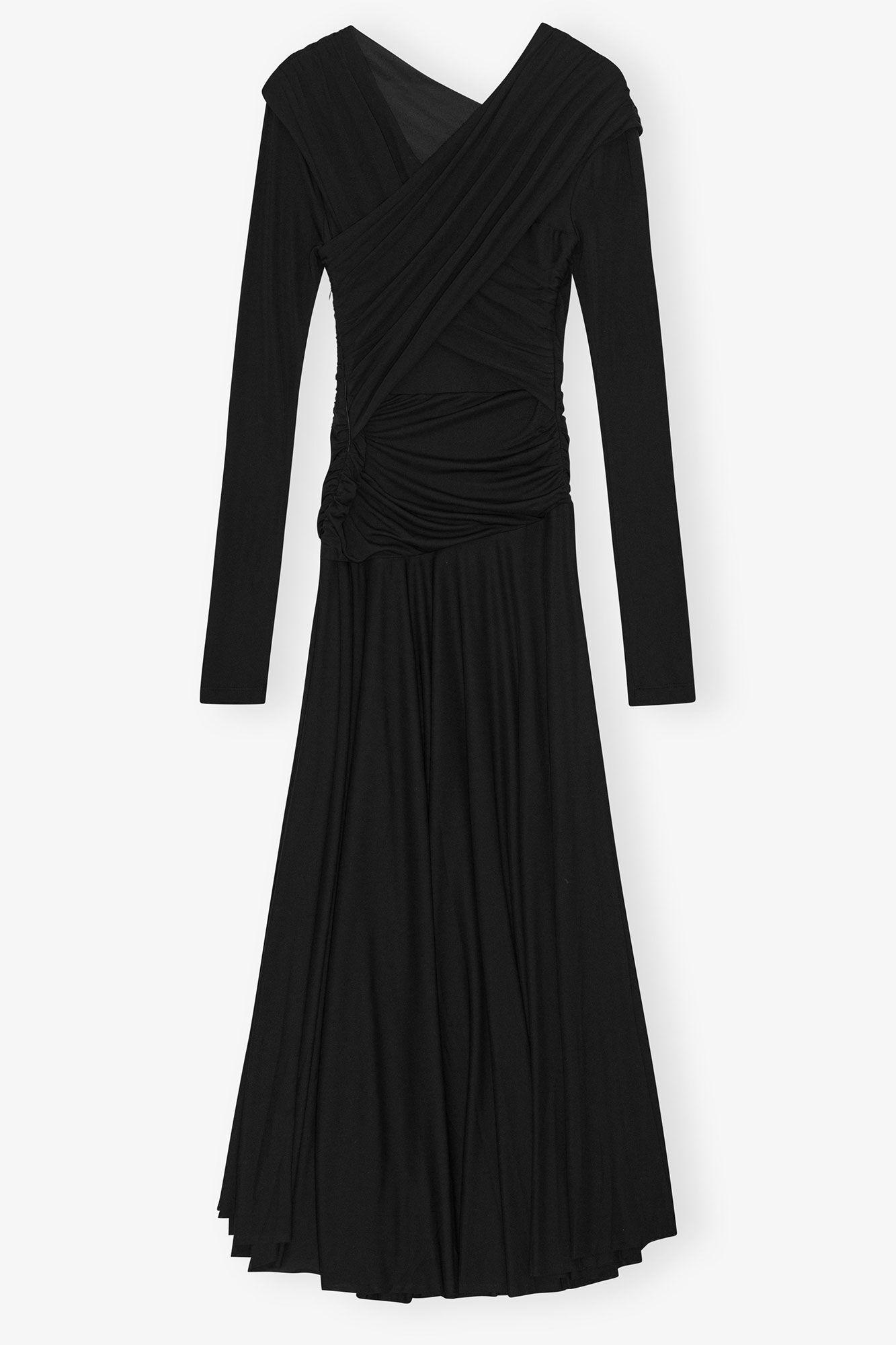 Black Ruched Dress Product Image