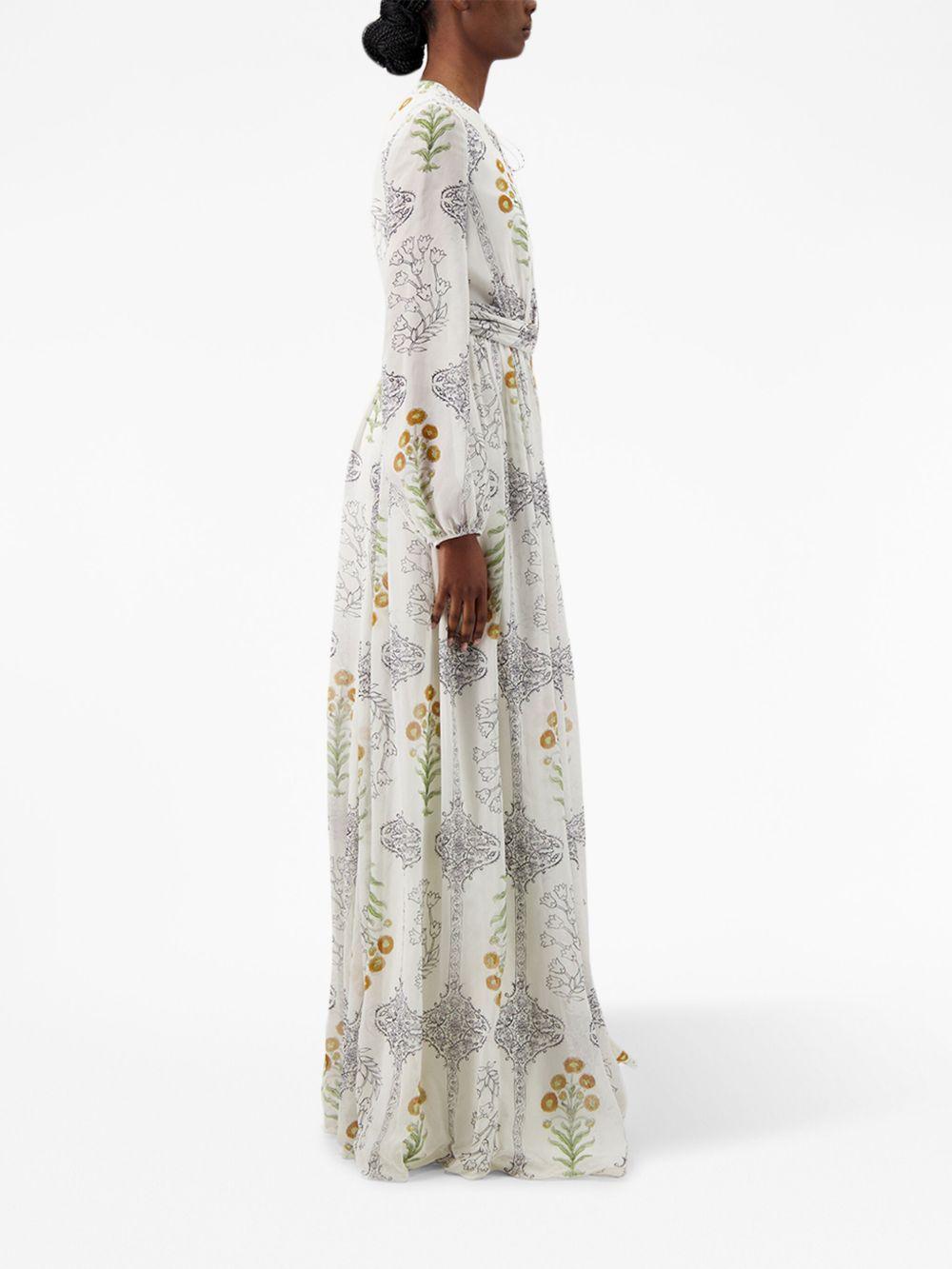 floral-print silk maxi dress Product Image