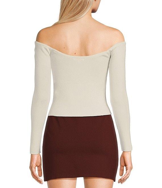 GB Off-The-Shoulder Long Sleeve Sweater Product Image
