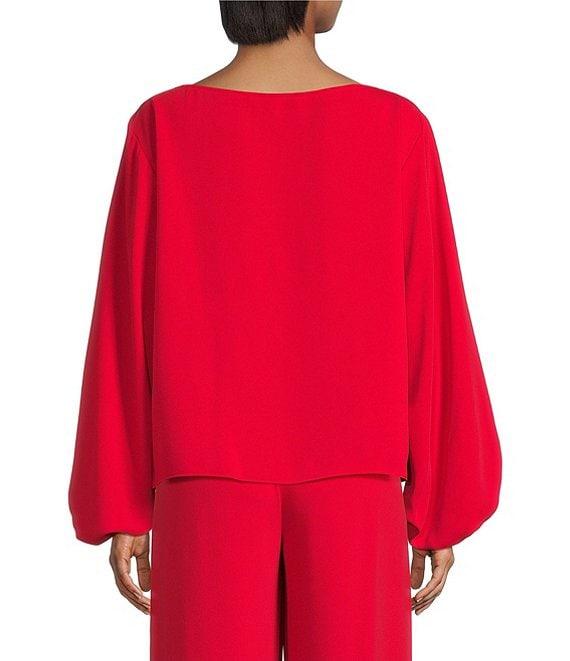 Trina Turk Ursa 2 Boat Neck Long Blouson Sleeve Top Product Image