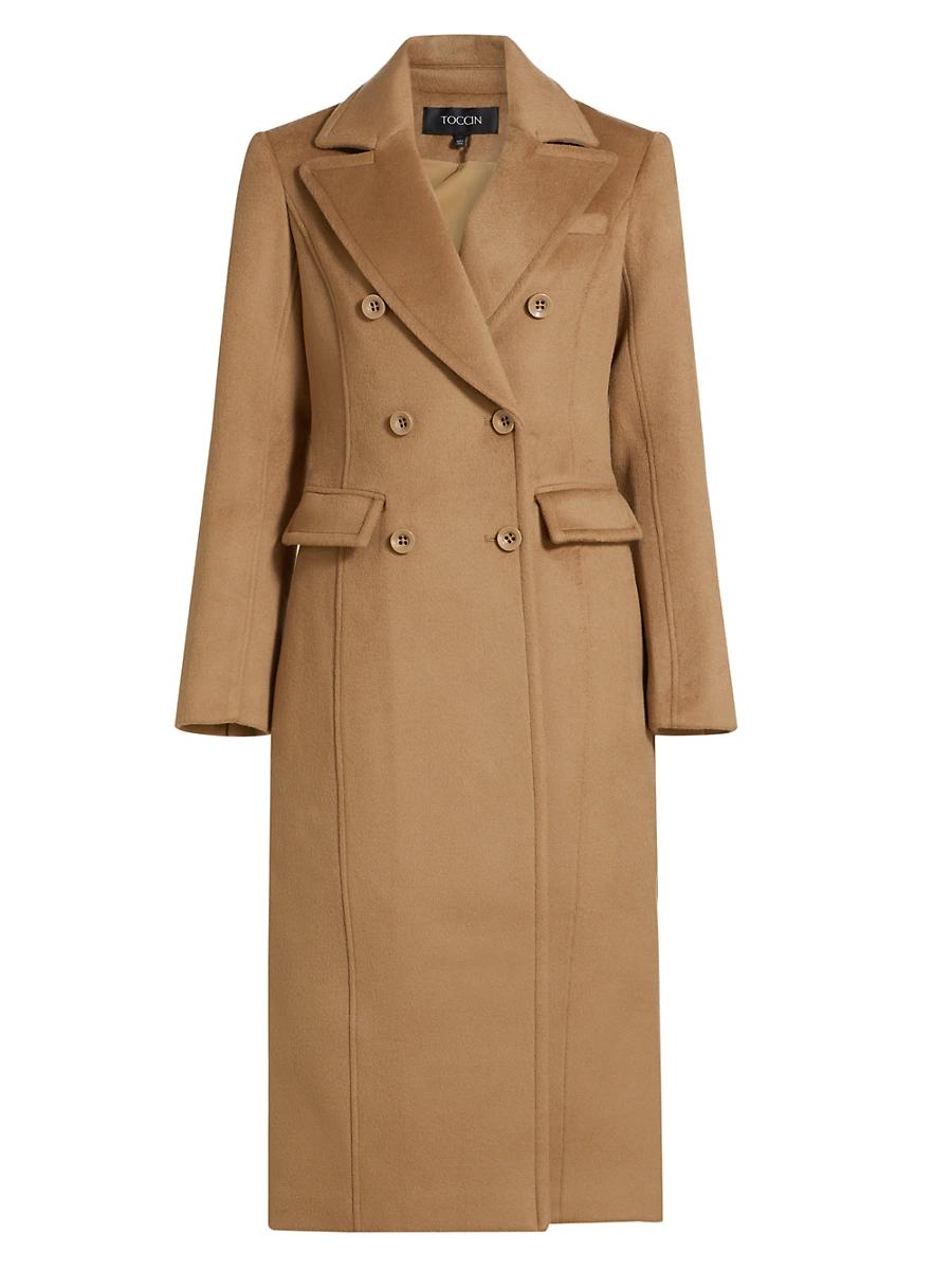 Womens Bria Wool Double-Breasted Coat Product Image