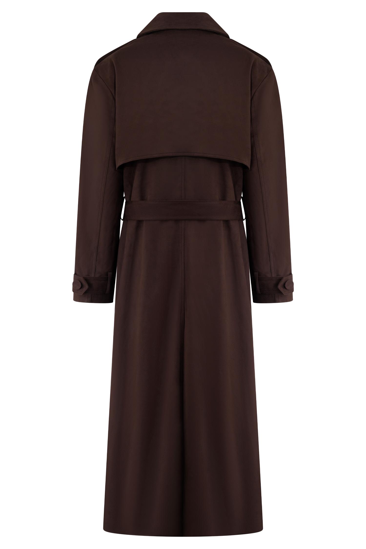 Marc Faux Suede Coat - Cocoa Chocolate Product Image