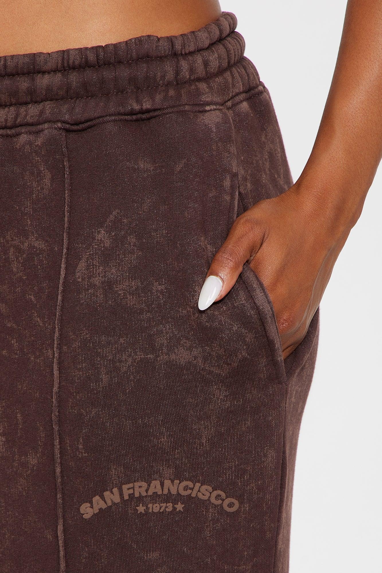 San Francisco Bay 1973 Washed Pants - Brown Female Product Image