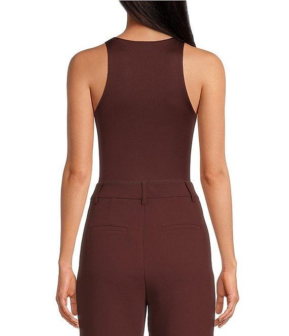 Gianni Bini Layla Sleeveless Racer Knit Coordinating Bodysuit Product Image
