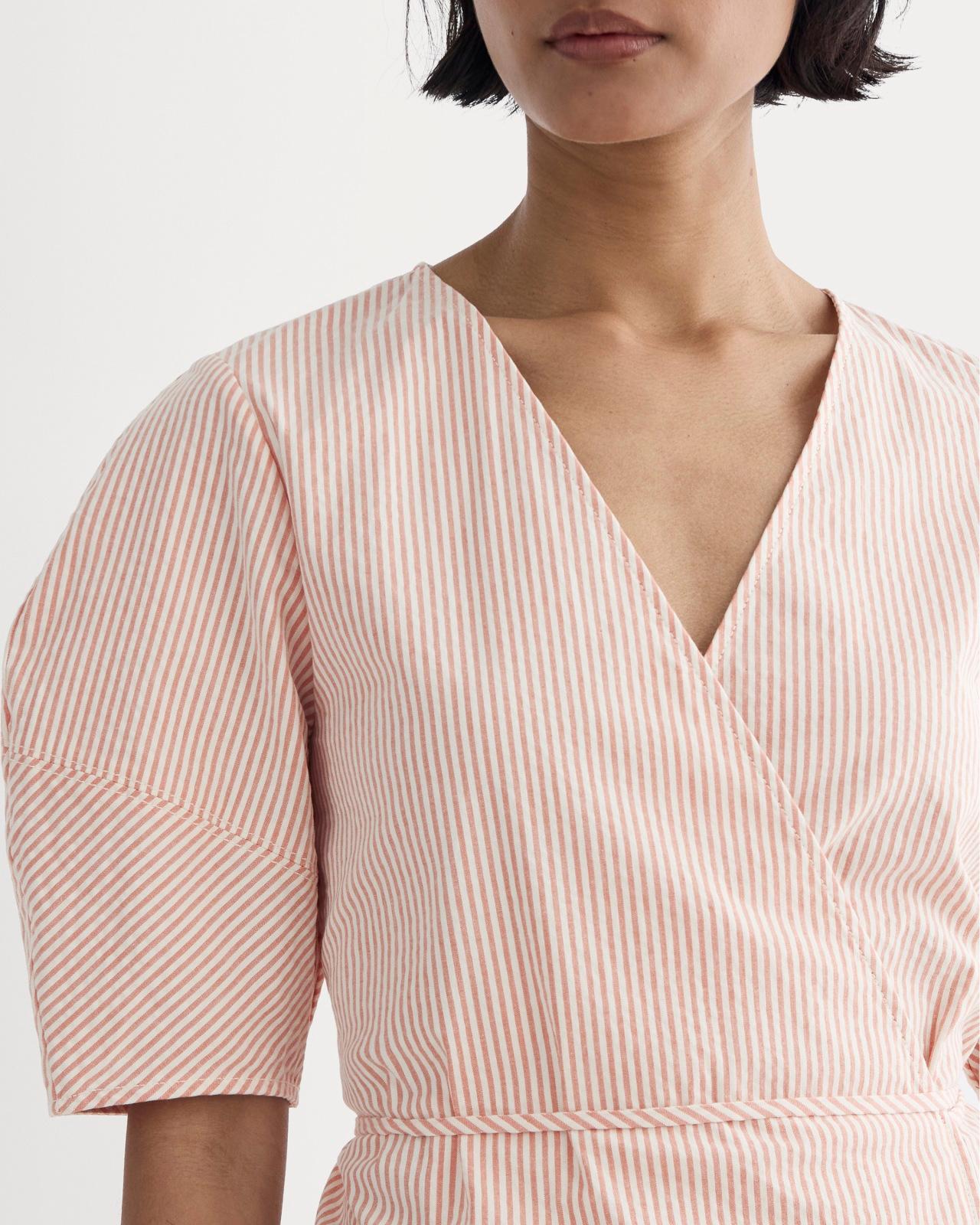 The Seersucker Mini Wrap Dress Product Image