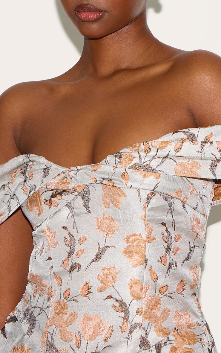 Blue Bardot Jacquard Shift Dress Product Image