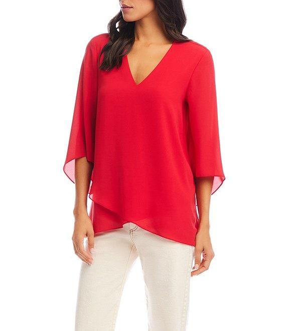 Karen Kane Bracelet Sleeve Asymmetric Top Product Image