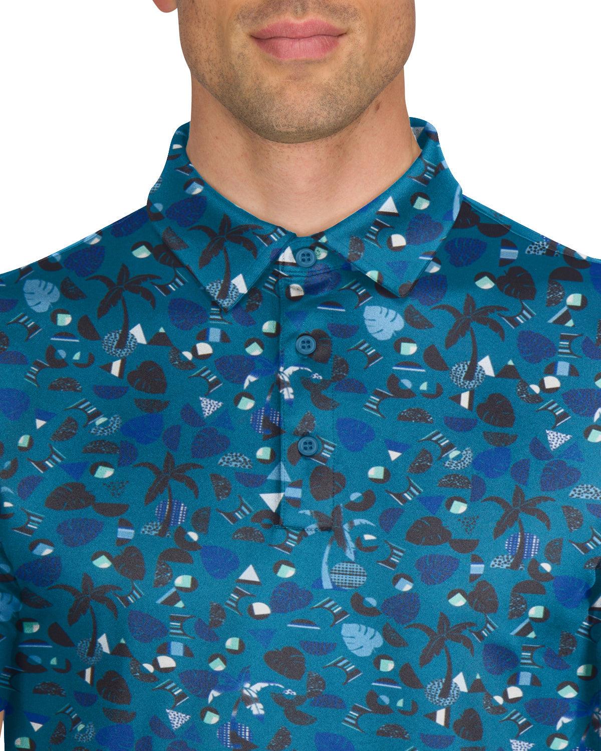 Three Sixty Six Men’s Print Golf Polos Product Image