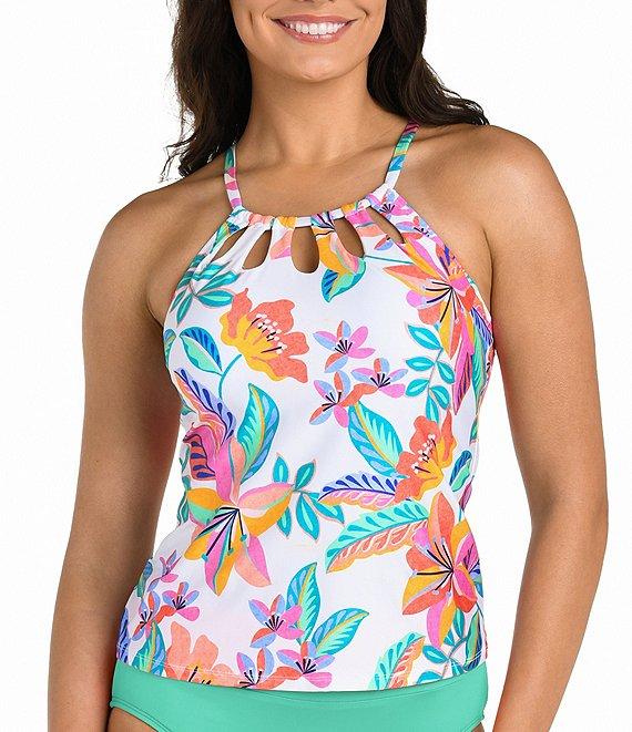 24th & Ocean Solid High Waist Swim Bottom Product Image